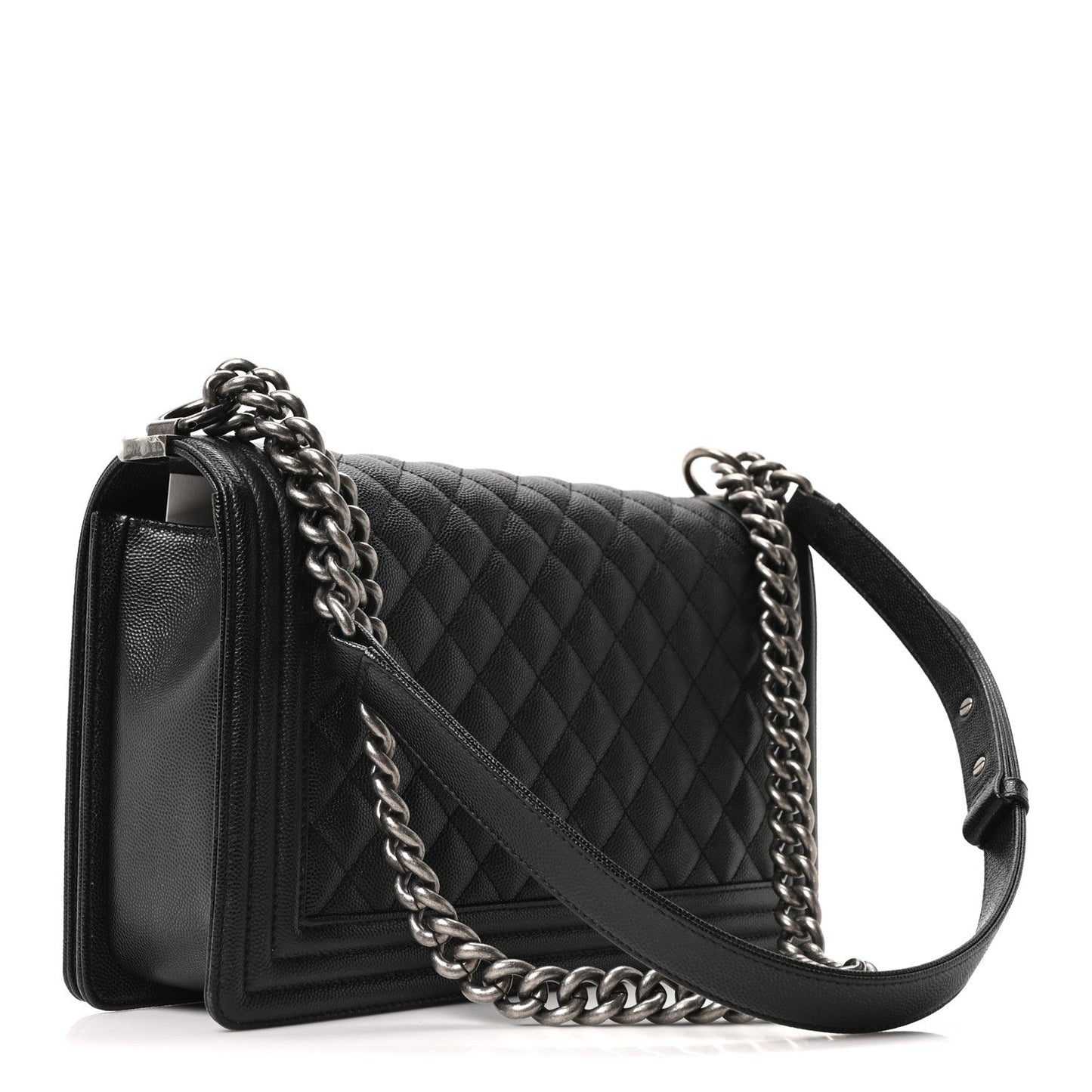 Caviar Quilted New Medium Boy Flap Black