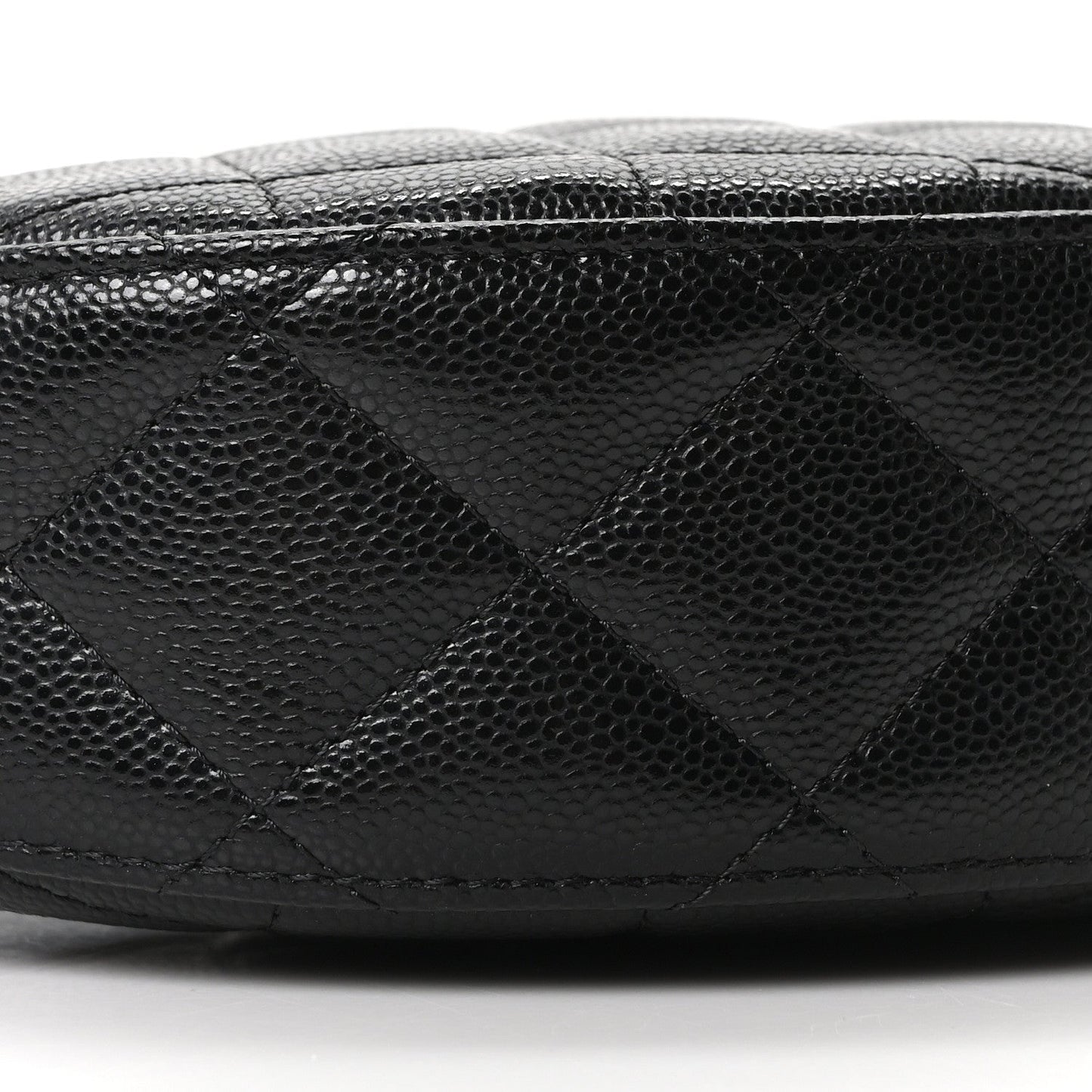 Caviar Quilted Clutch With Chain Black