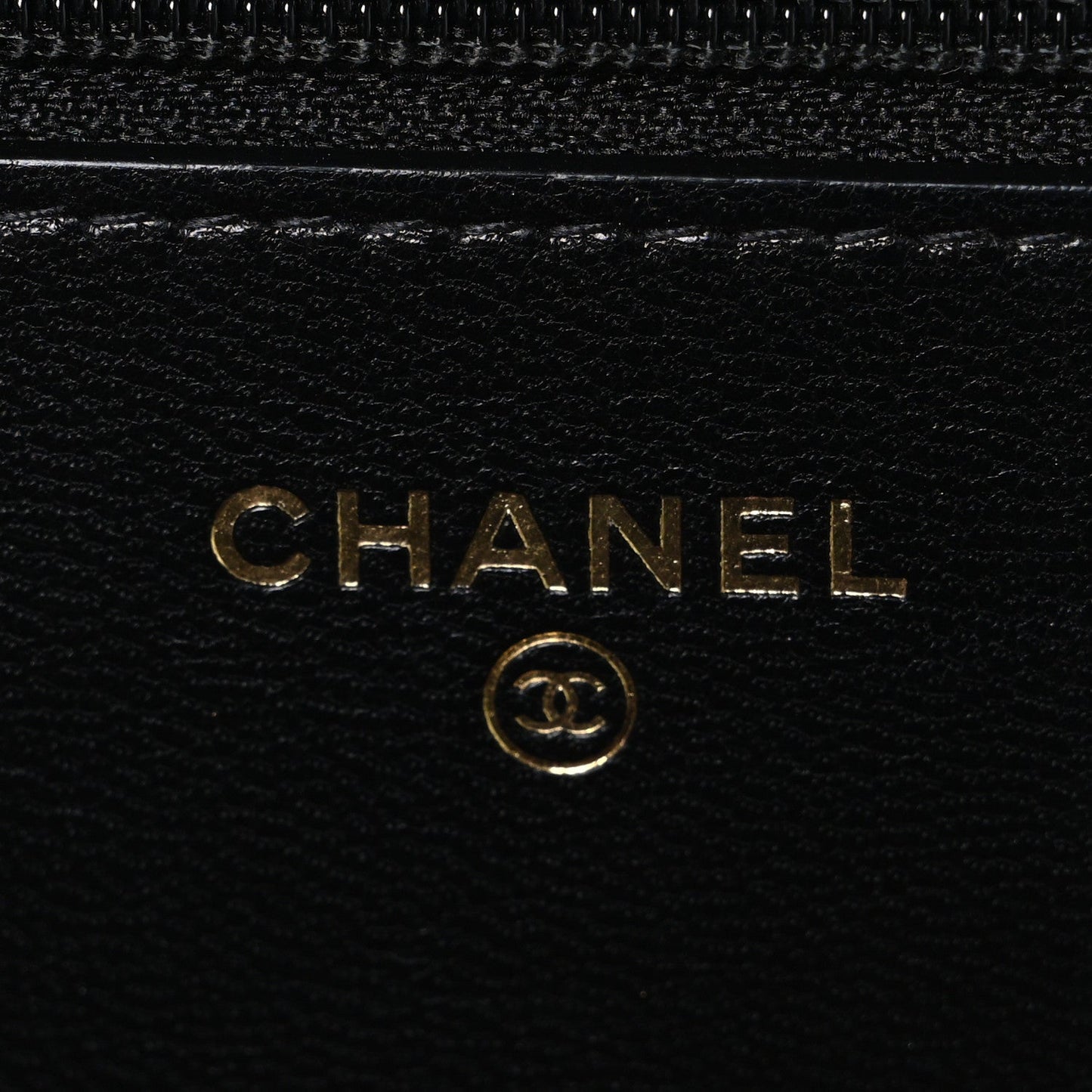 Goatskin Quilted Chanel 19 Wallet On Chain WOC Black