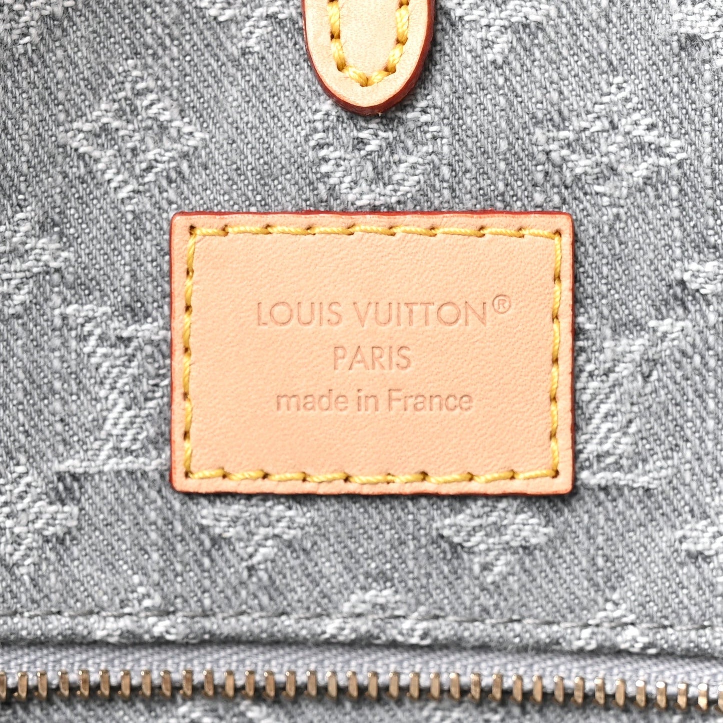 Monogram Denim Onthego MM Washed Grey
