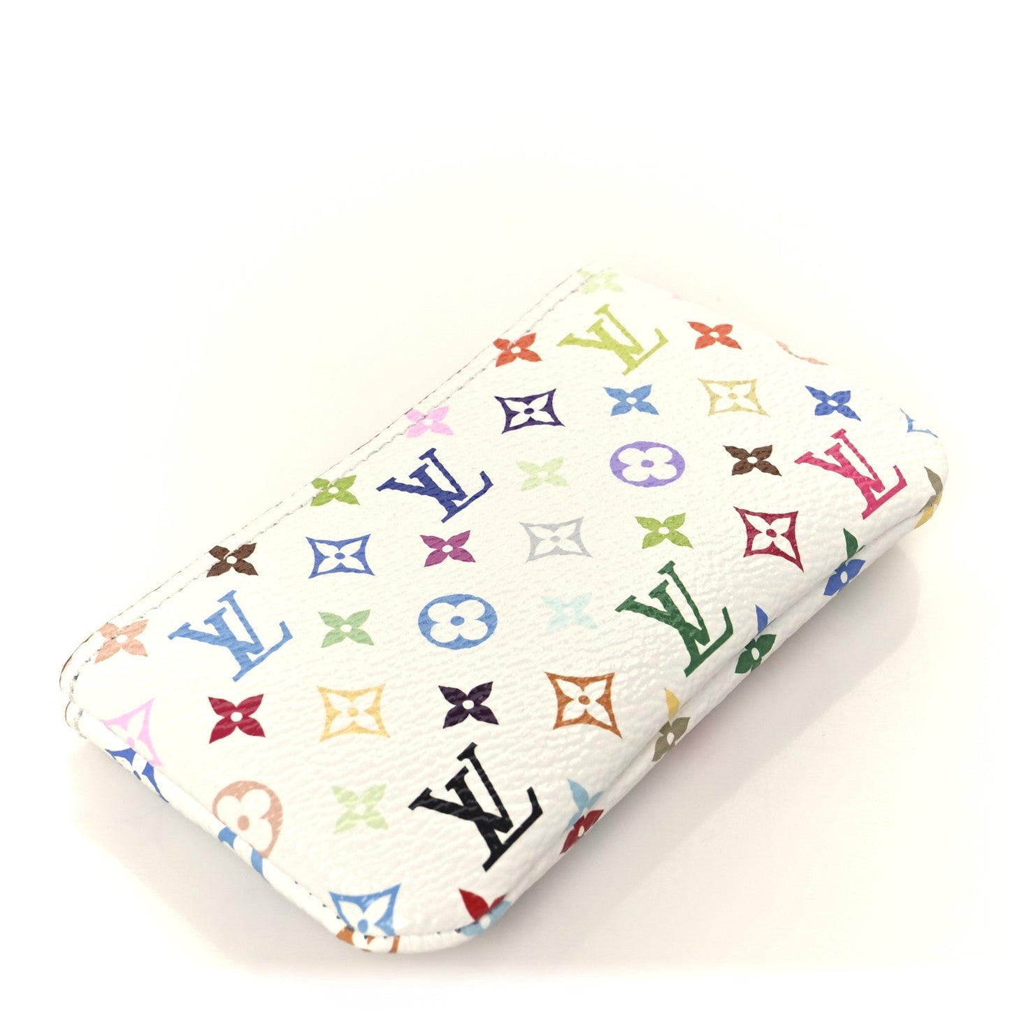 LV X TM Monogram Multicolor Key Pouch White