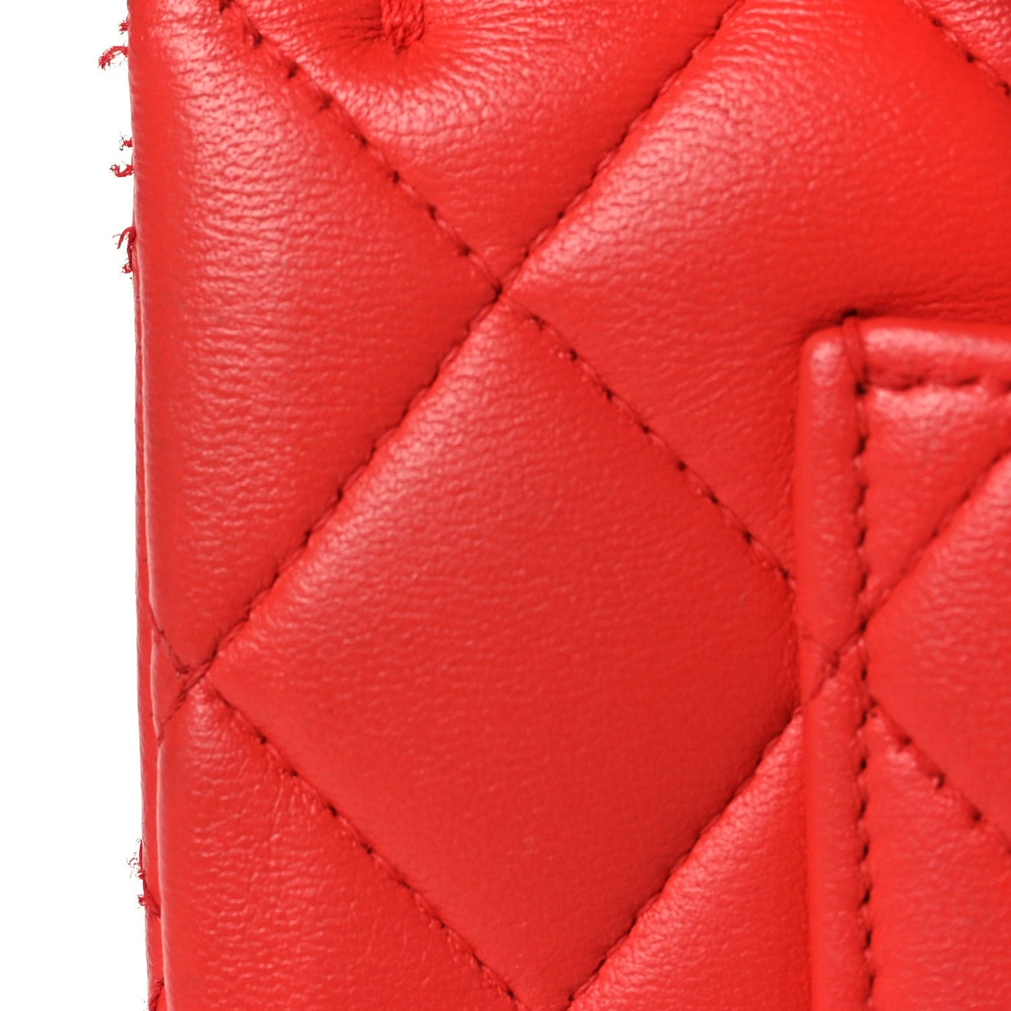 Lambskin Quilted Small Double Flap Red