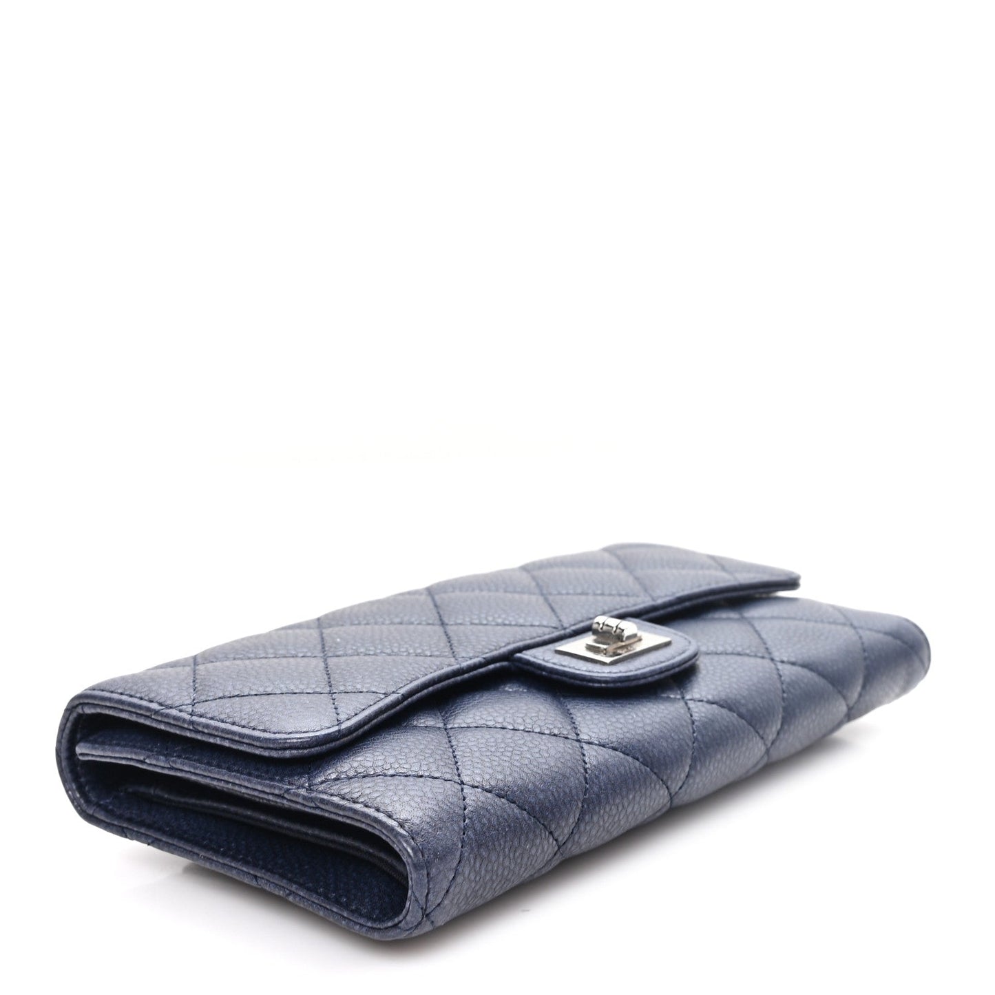 Caviar Quilted Reissue Long Flap Wallet Navy