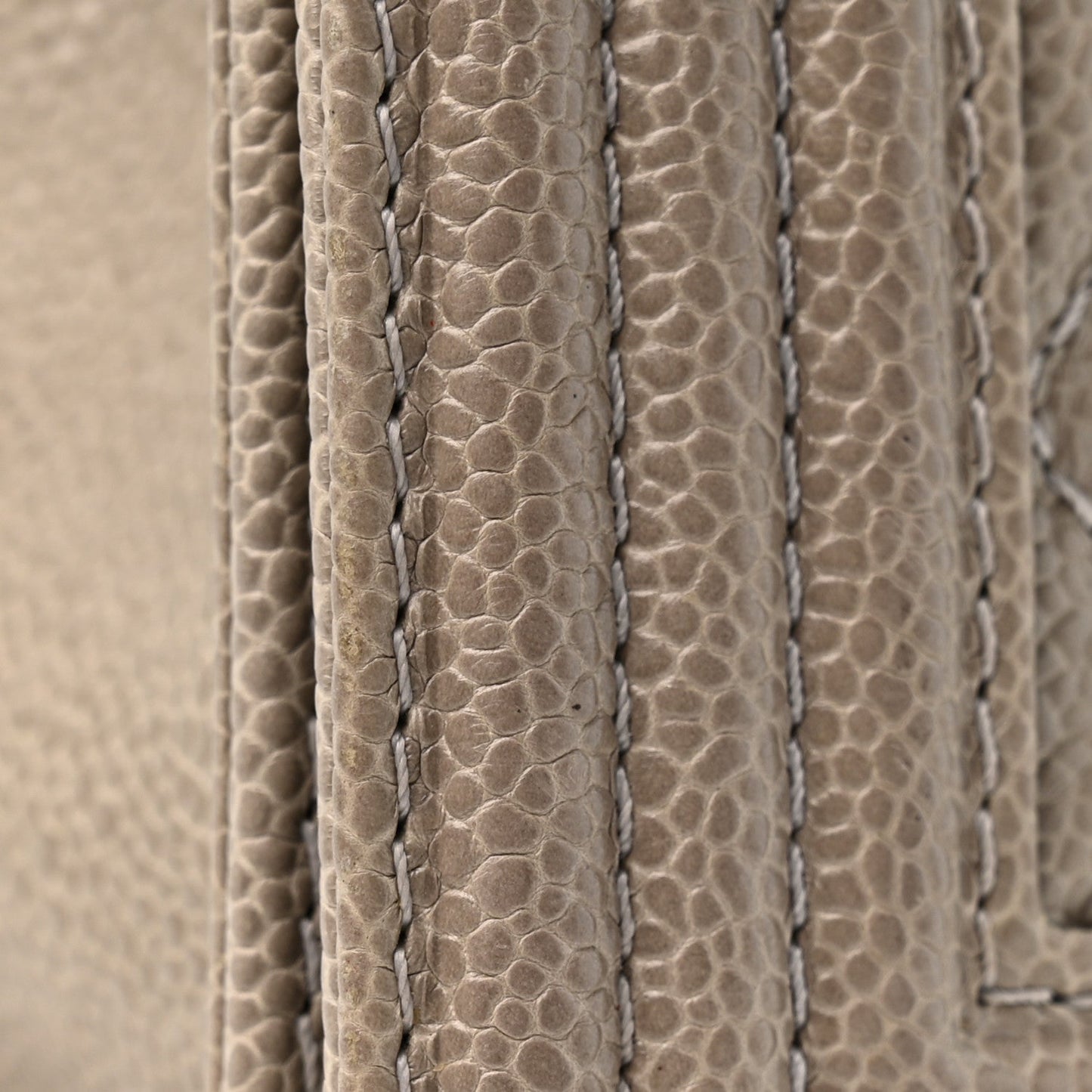 Caviar Quilted Small Boy Flap Grey
