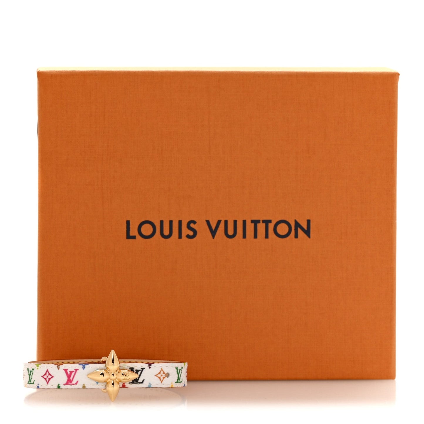 LV X TM Monogram Multicolor Mini Flowergram Bracelet 17 White