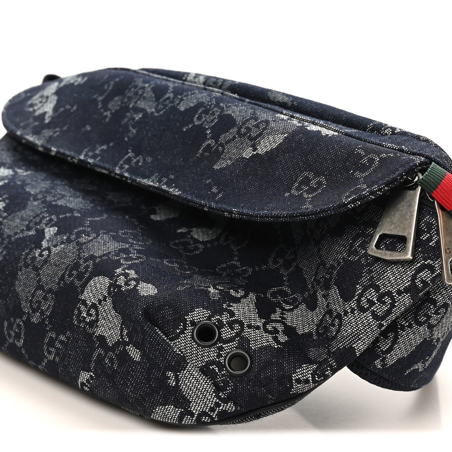 Canvas Monogram Camouflage Belt Bag Black
