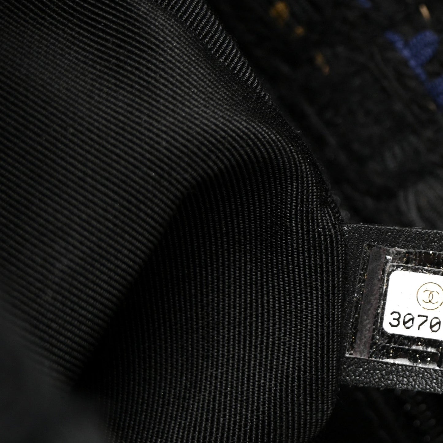 Tweed Quilted Medium Chanel 19 Flap Navy Blue Black