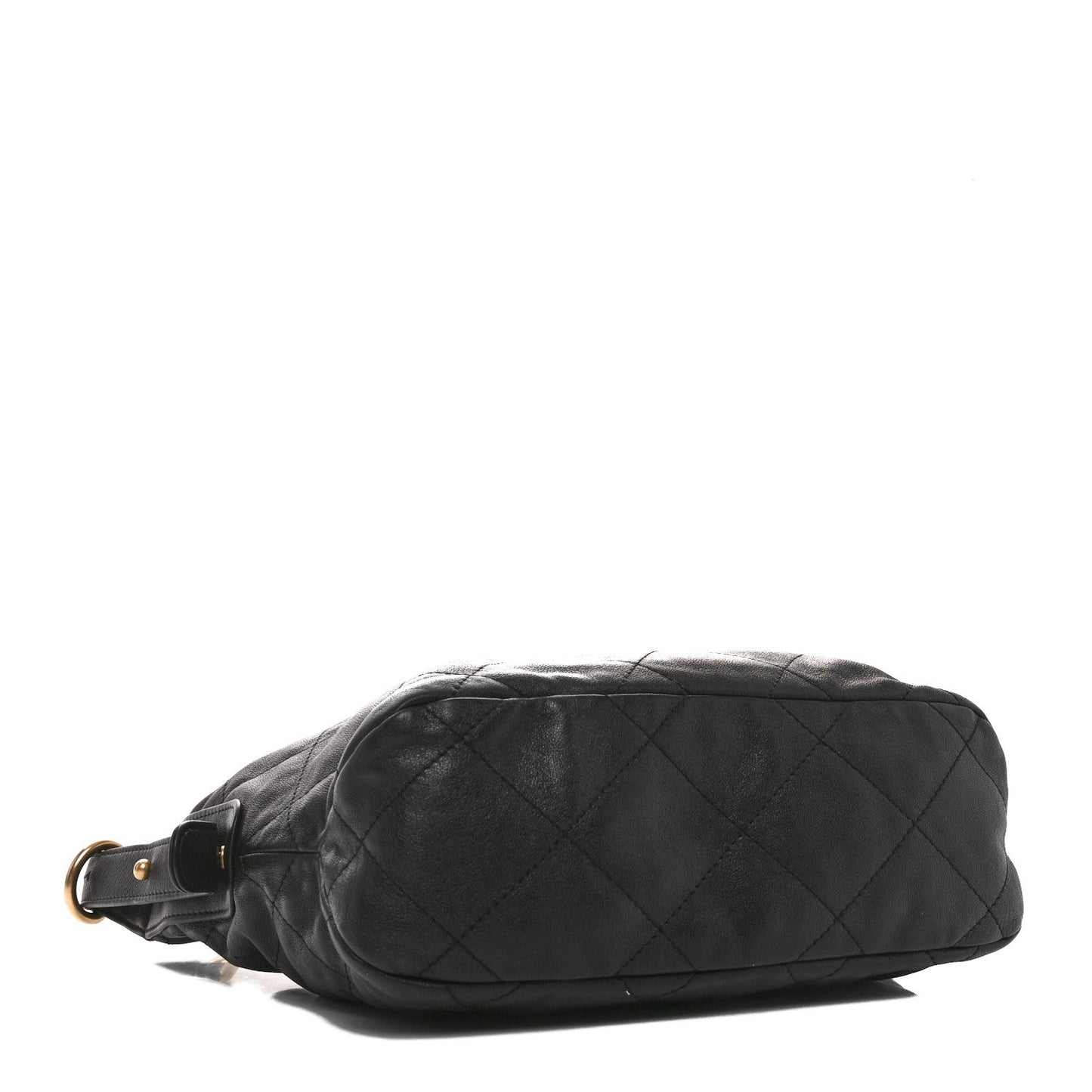 Calfskin Quilted Daily Hobo Black
