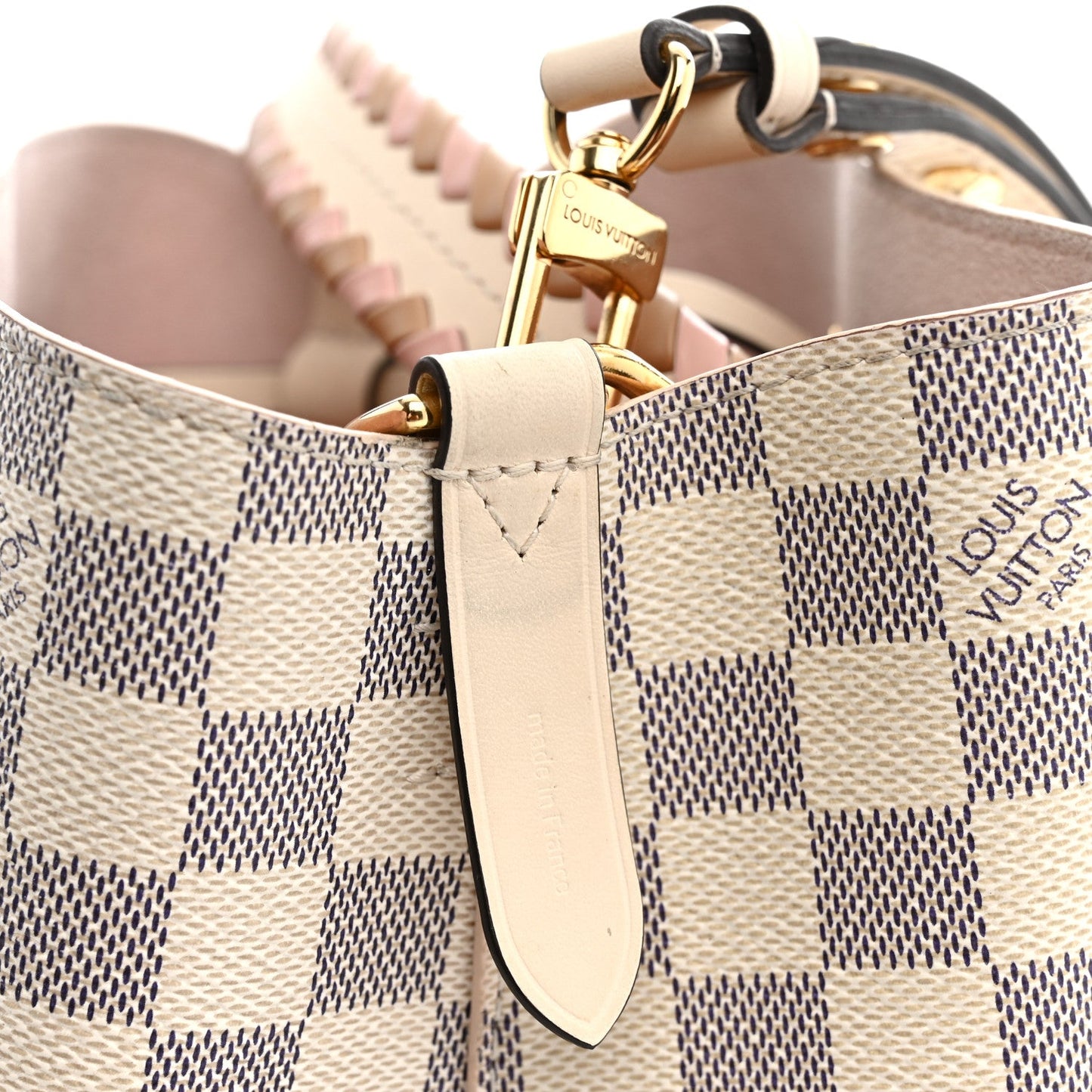 Damier Azur Braided Neonoe BB Pink