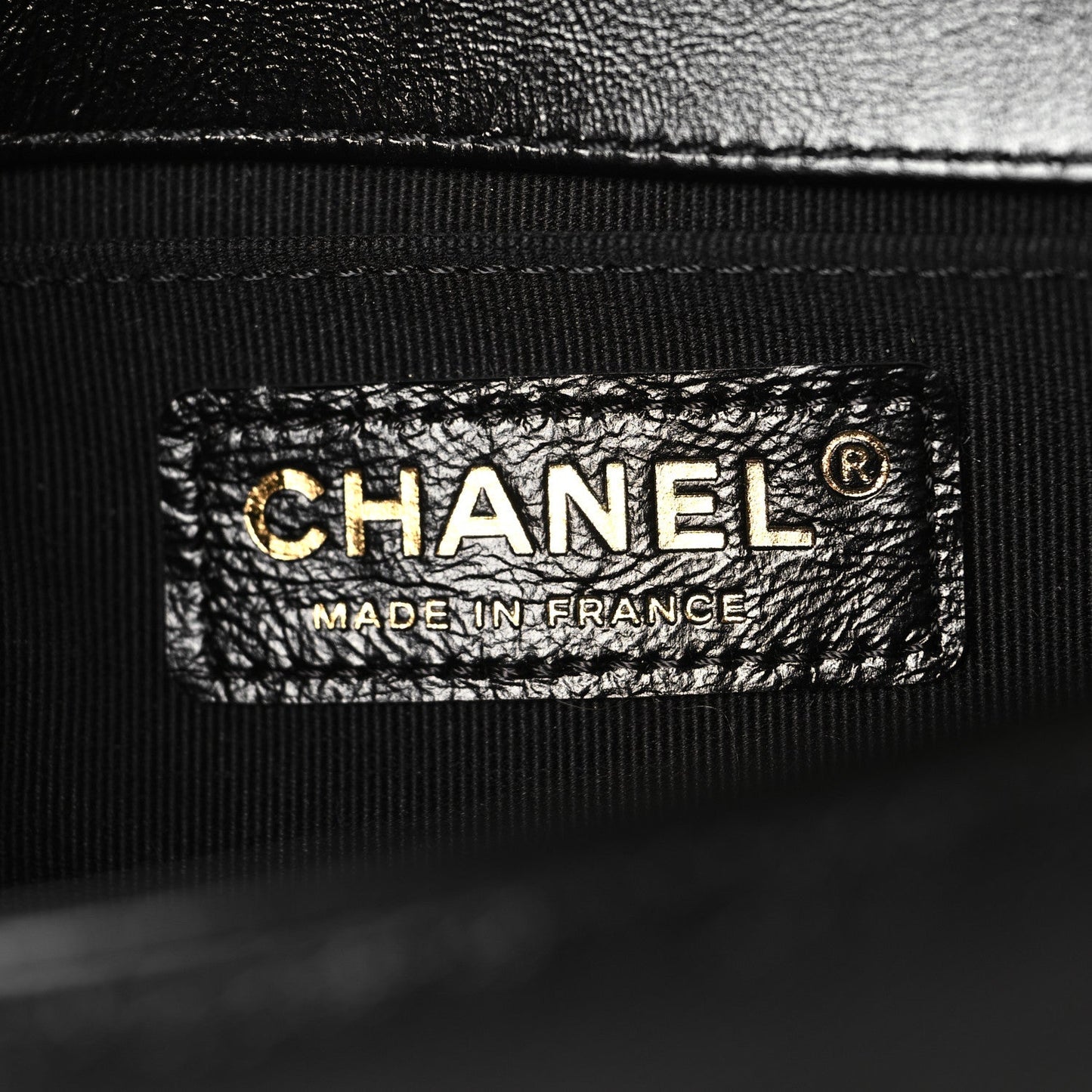 Metallic Glazed Calfskin Small Boy Flap Black Gold