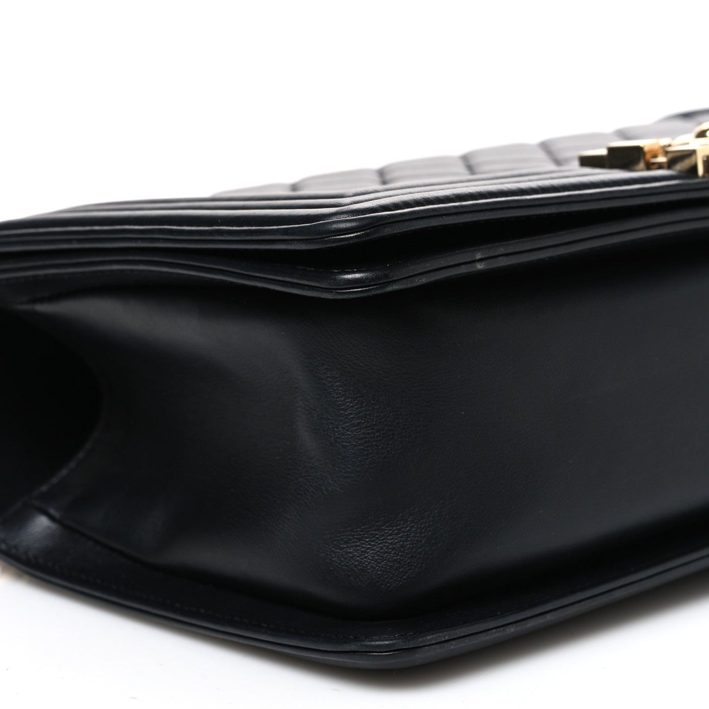 Lambskin Quilted Medium Boy Flap Black