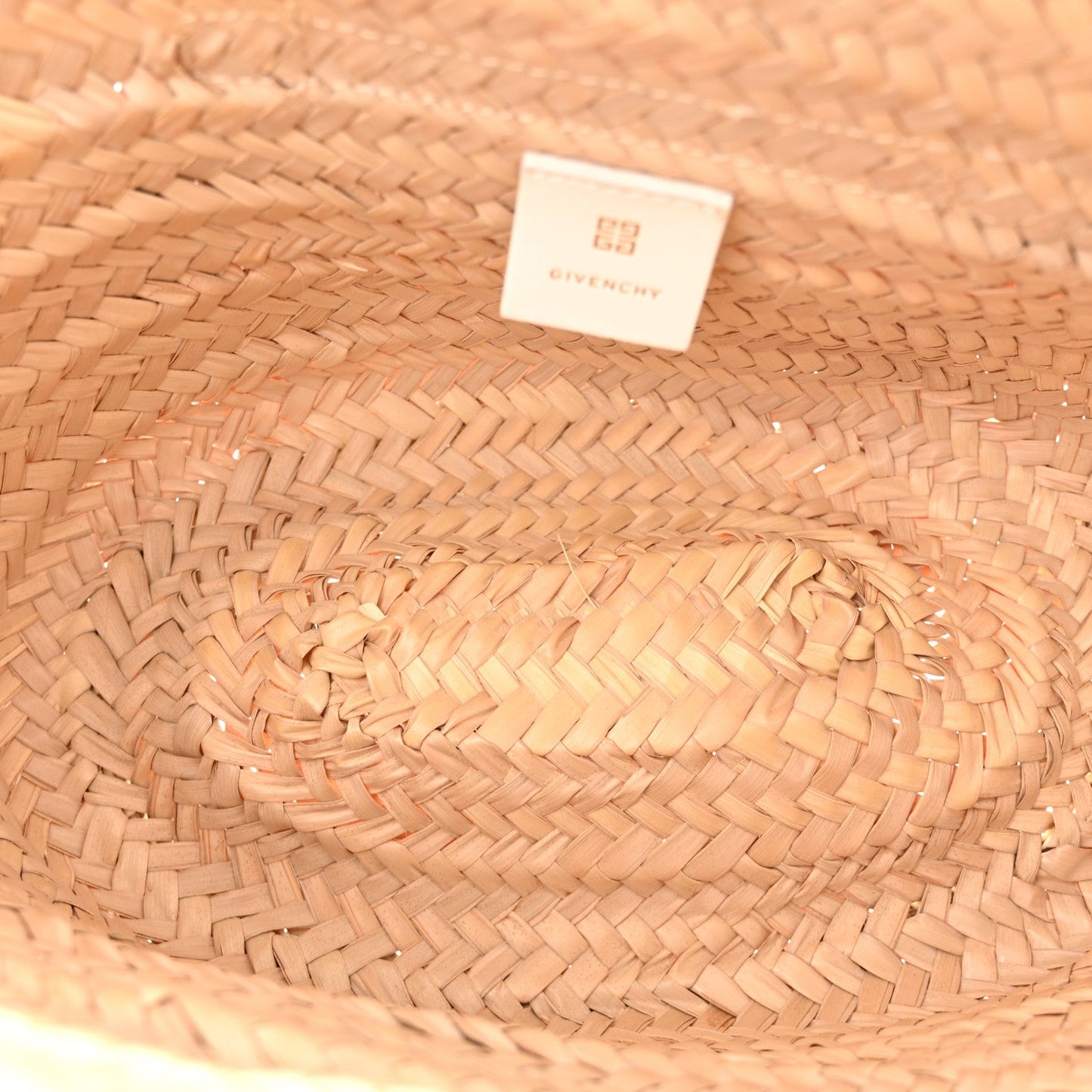 Raffia Woven Calfskin Voyou Basket Bag White