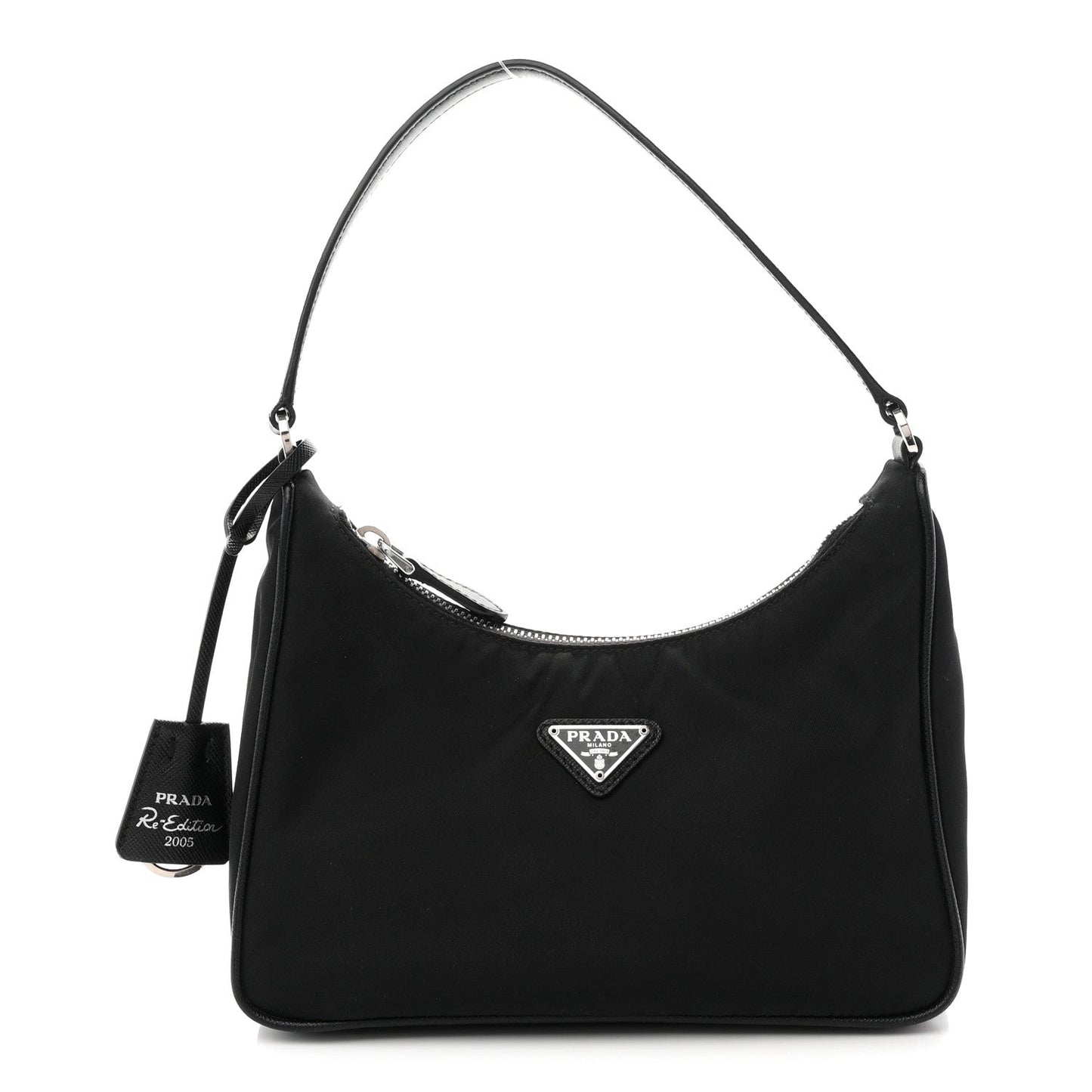 Tessuto Nylon Saffiano Mini Re-Edition 2005 Bag Black