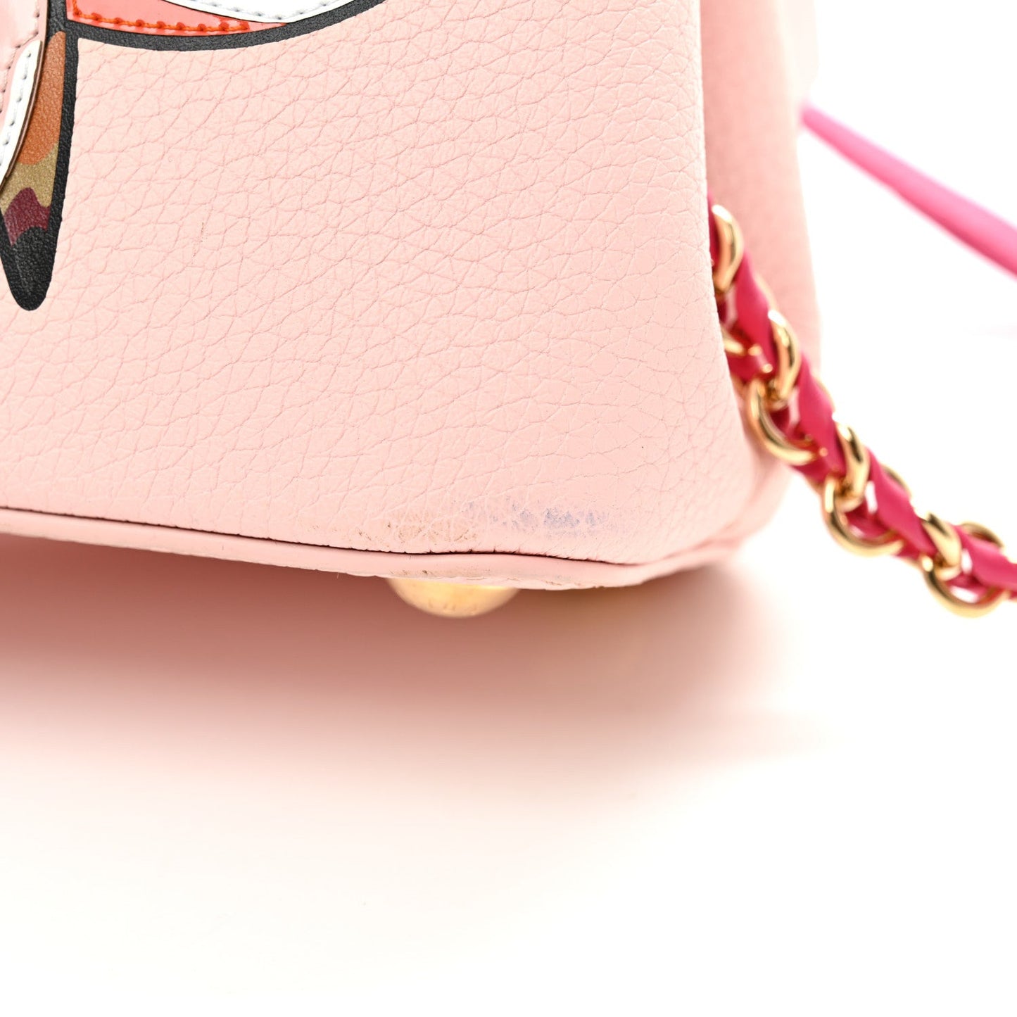 LV X TM Taurillon Superflat Panda Capucines BB Opal Pink