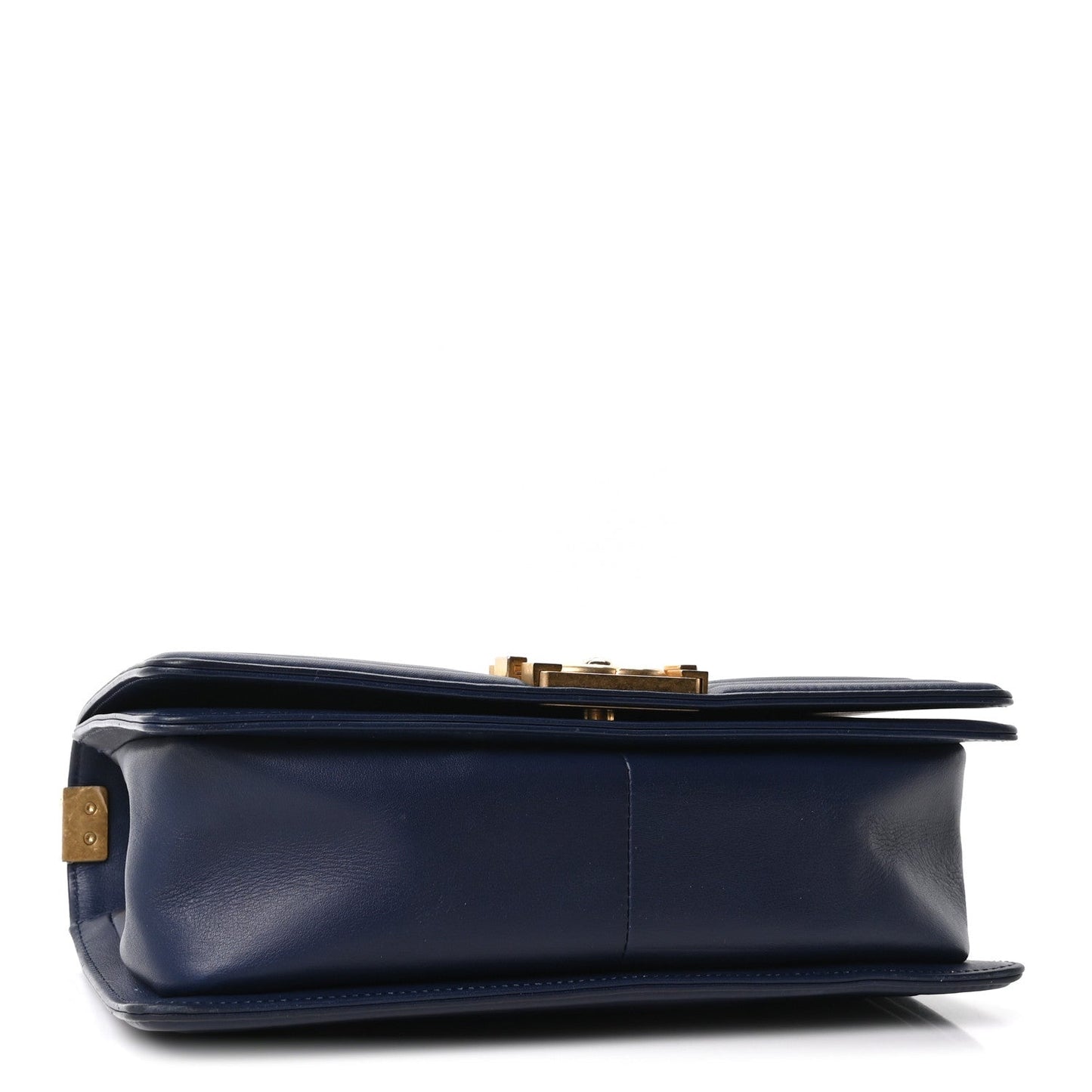 Lambskin Quilted Medium Boy Flap Dark Navy