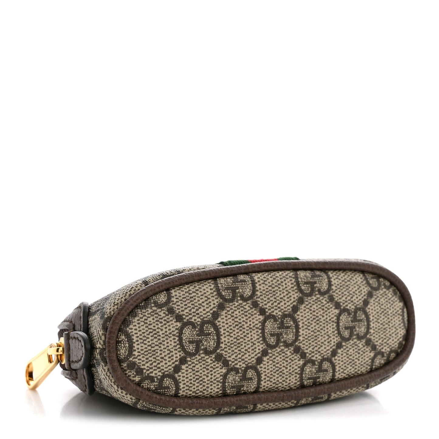 GG Supreme Monogram Web Ophidia Dome Key Pouch Beige New Acero
