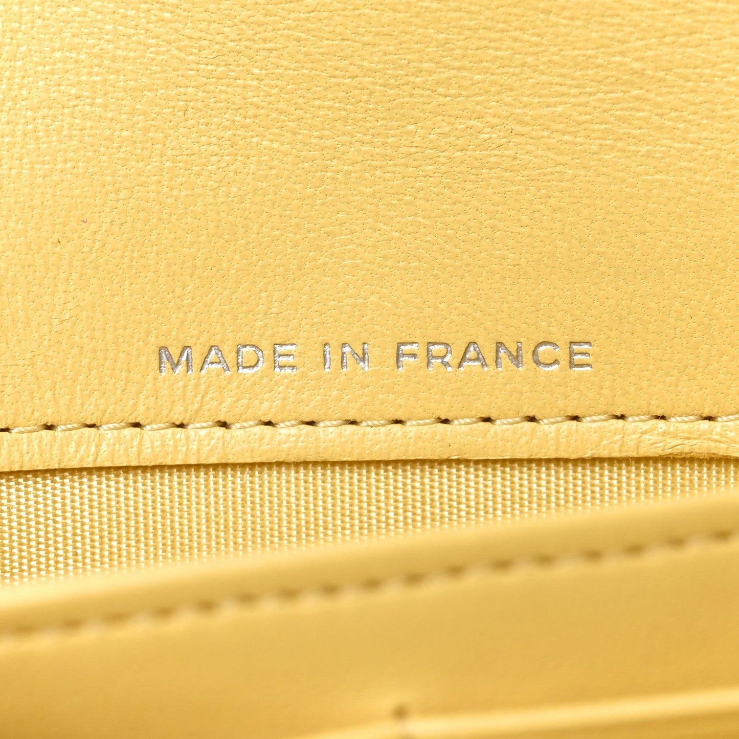Lambskin Quilted Large Boy Flap Wallet Yellow