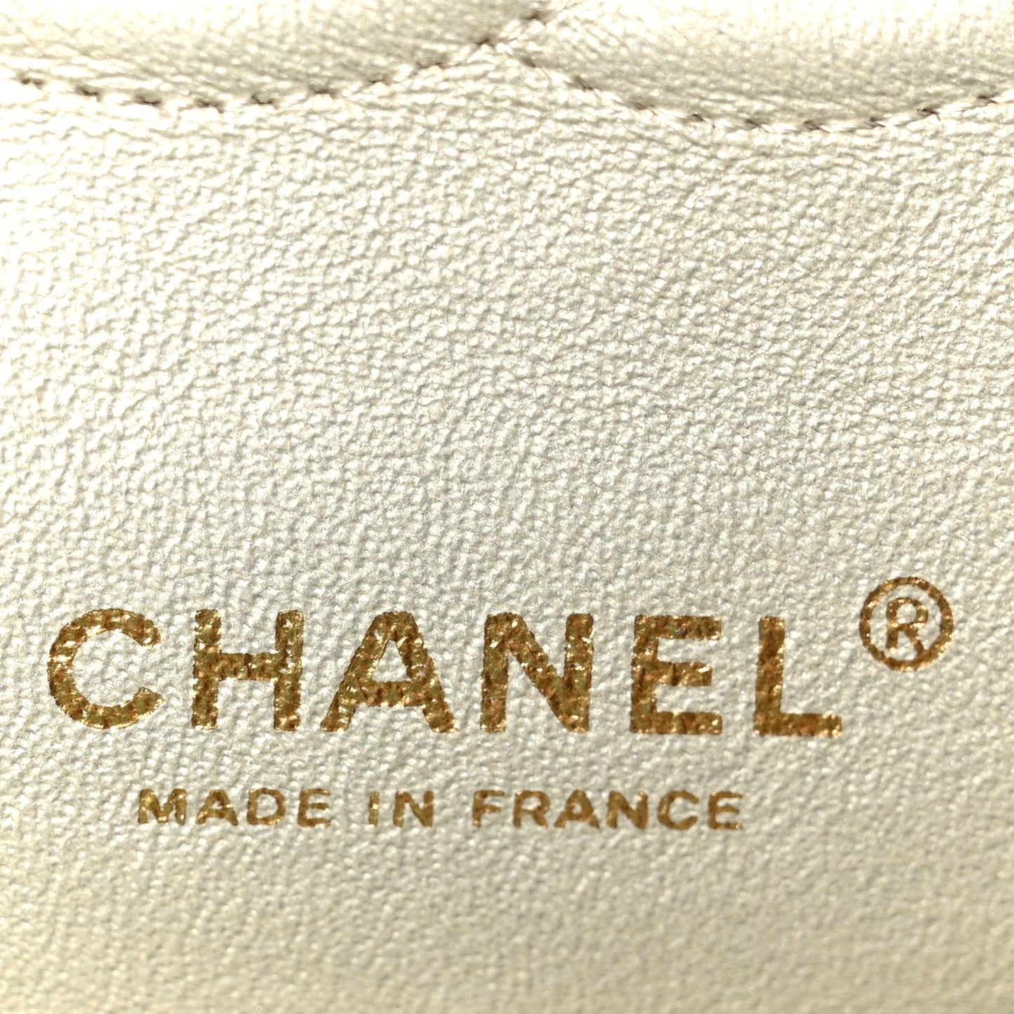 Metallic Canvas Quilted Medium Double Flap Light Gold