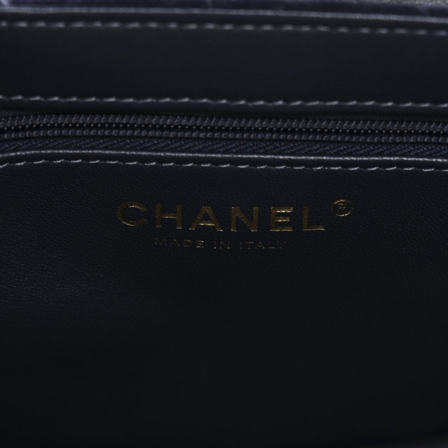 Velvet Quilted Nano Kelly Shopper Navy