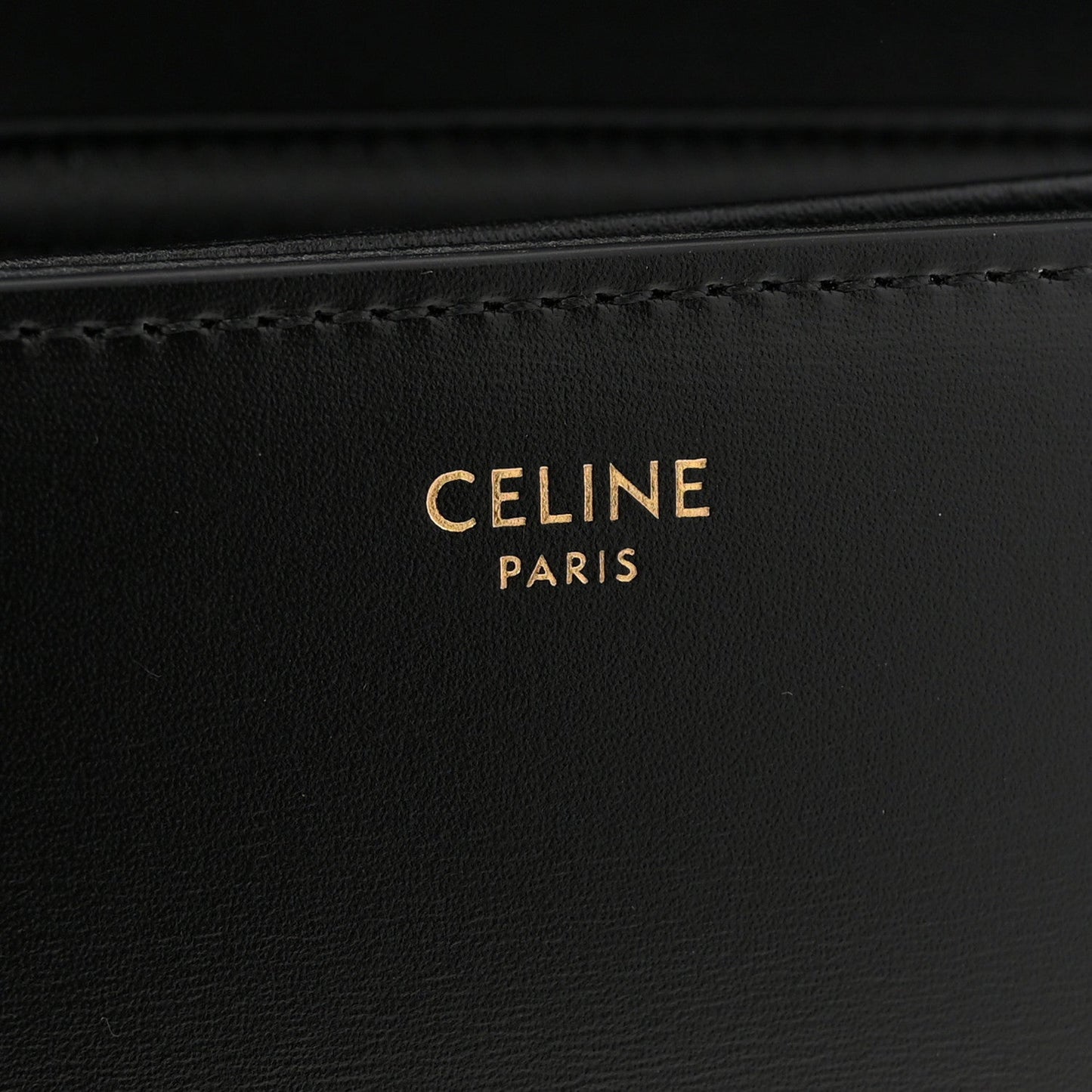 Shiny Calfskin Medium Triomphe Black