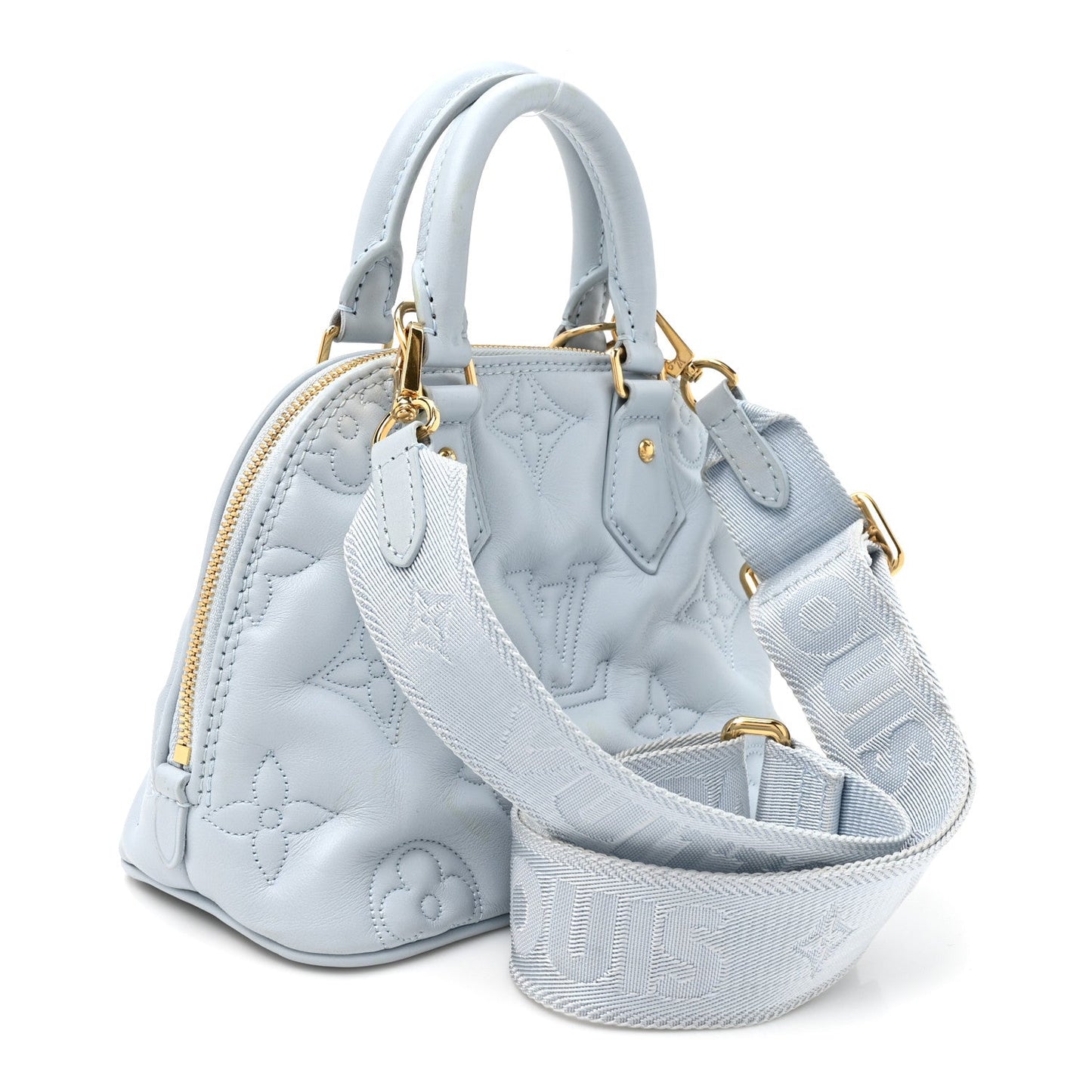 Calfskin Bubblegram Alma BB Ice Blue