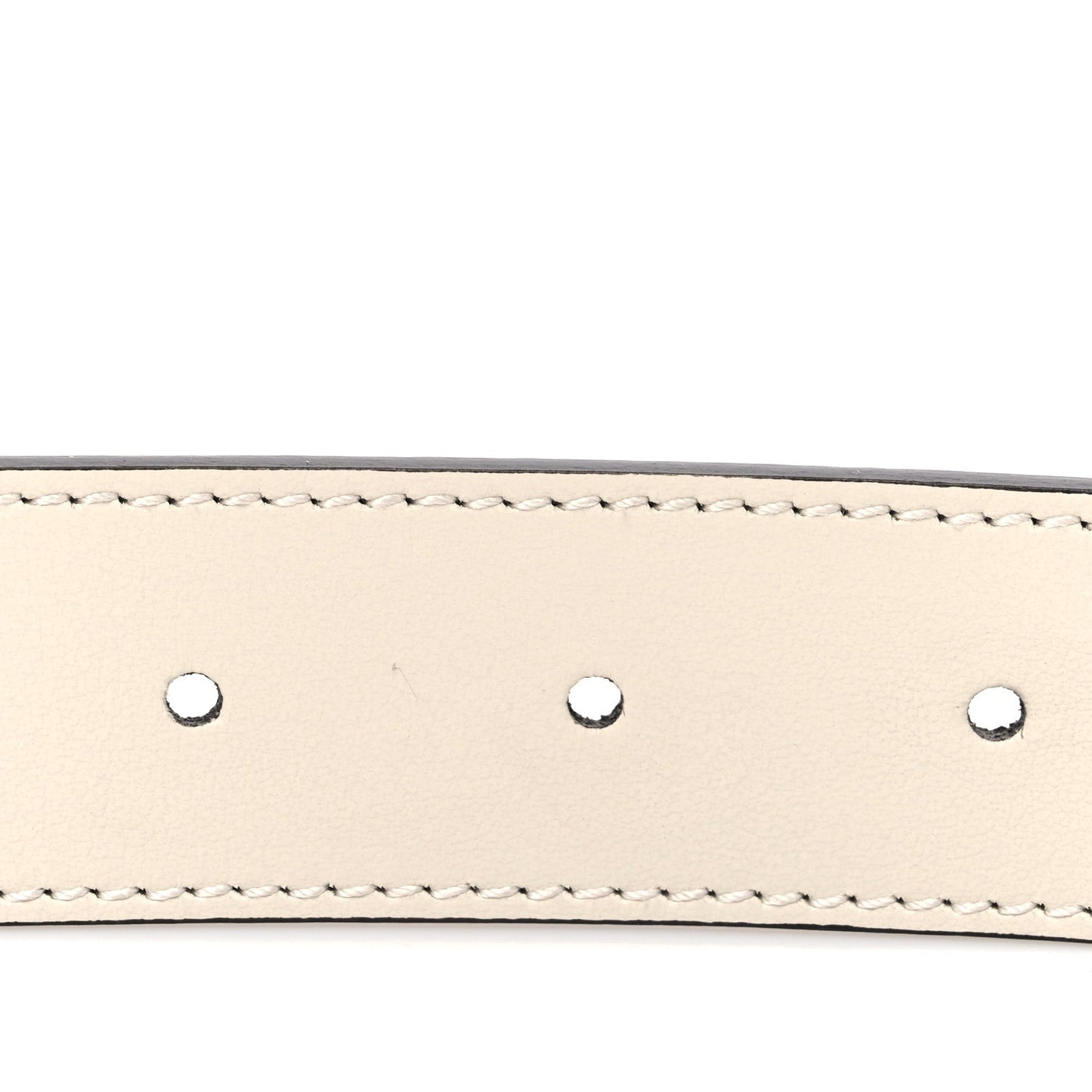 GG Supreme Monogram Plutone Calfskin Double G Reversible 30mm Belt 75 30 Beige Ebony Mystic White