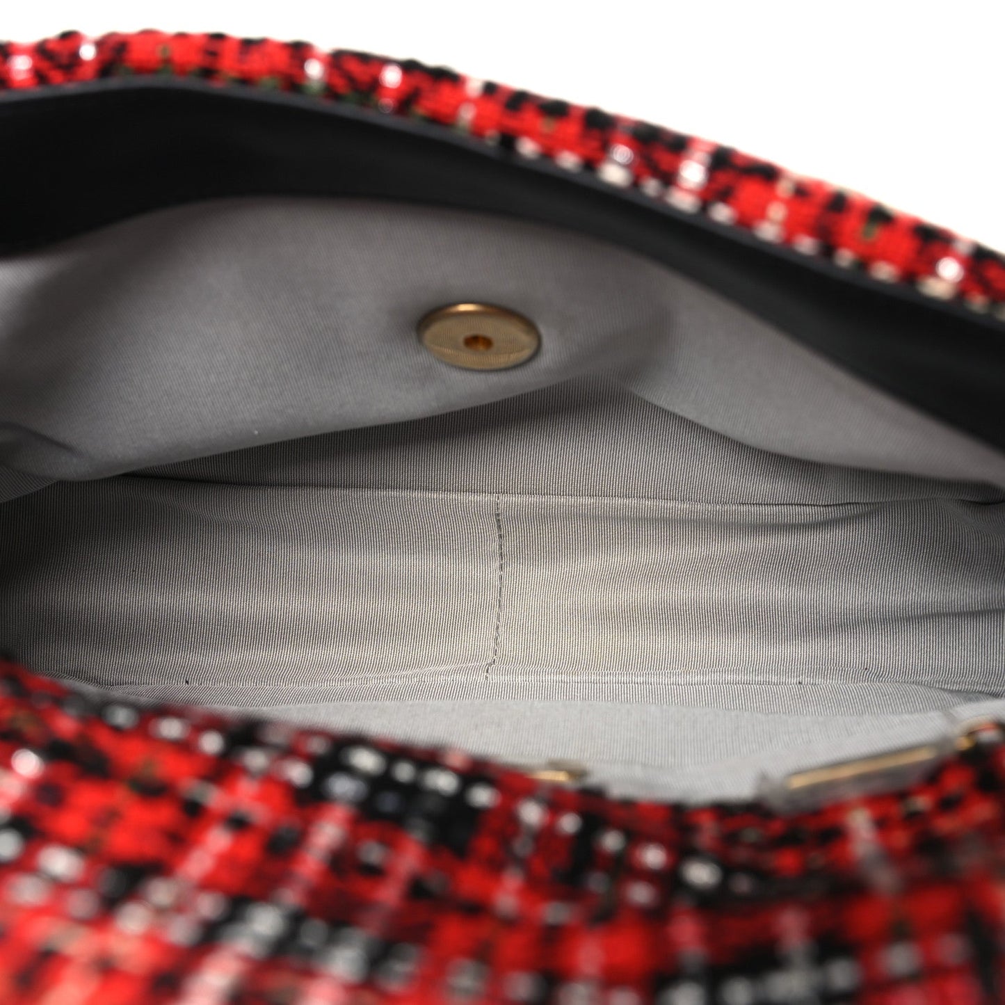 Tweed Quilted Medium Chanel 19 Flap Red Black