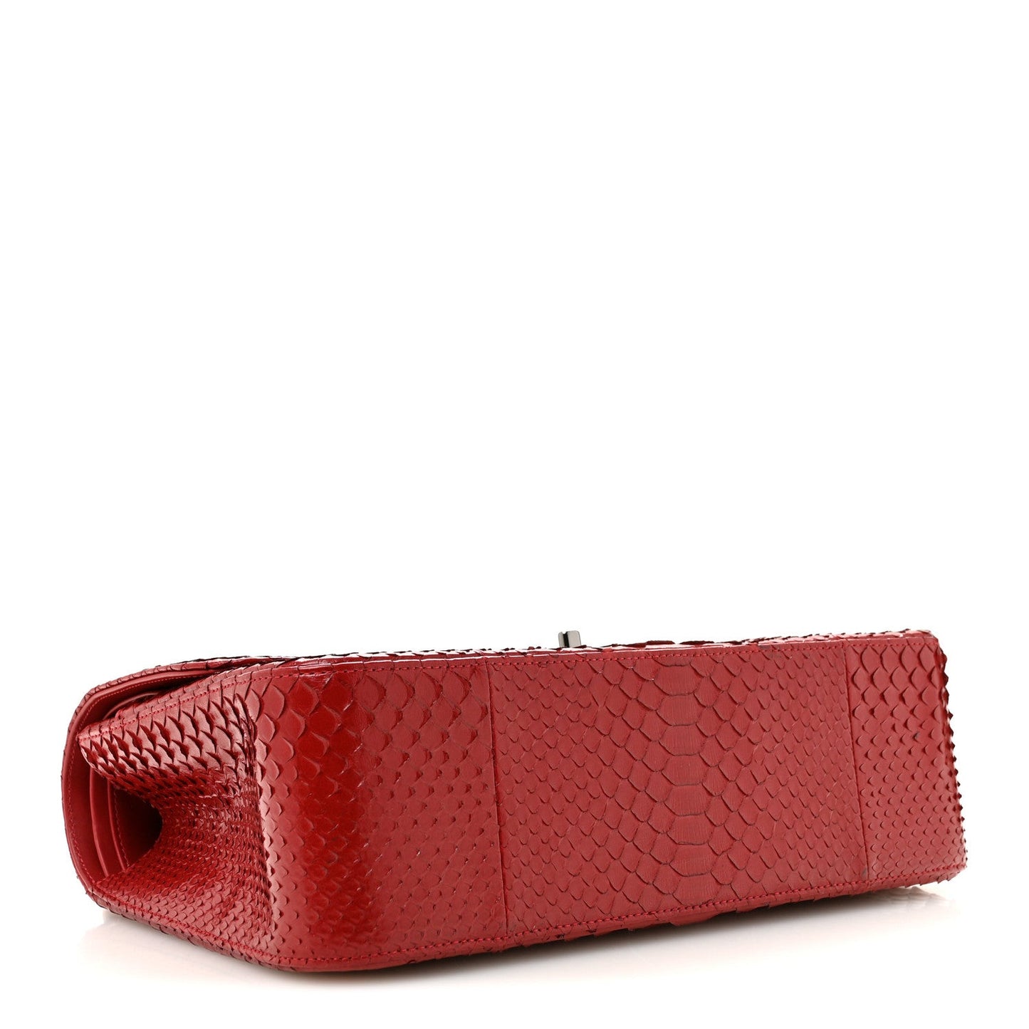 Snakeskin Jumbo Double Flap Red