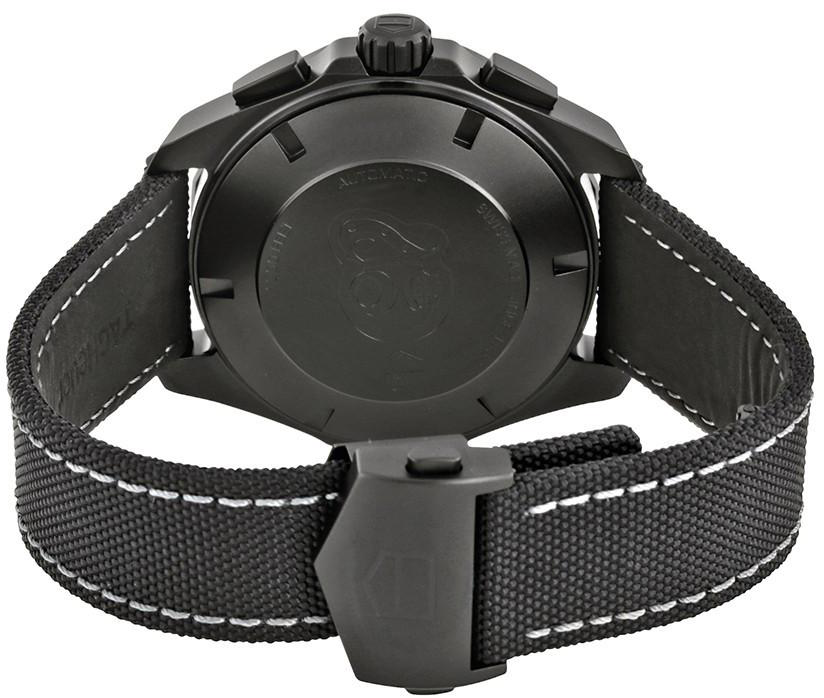 Tag Heuer Aquaracer Automatic Chronograph Special Edition Titanium Grey Dial Black Leather Strap Watch for Men - CAY218B.FC6370