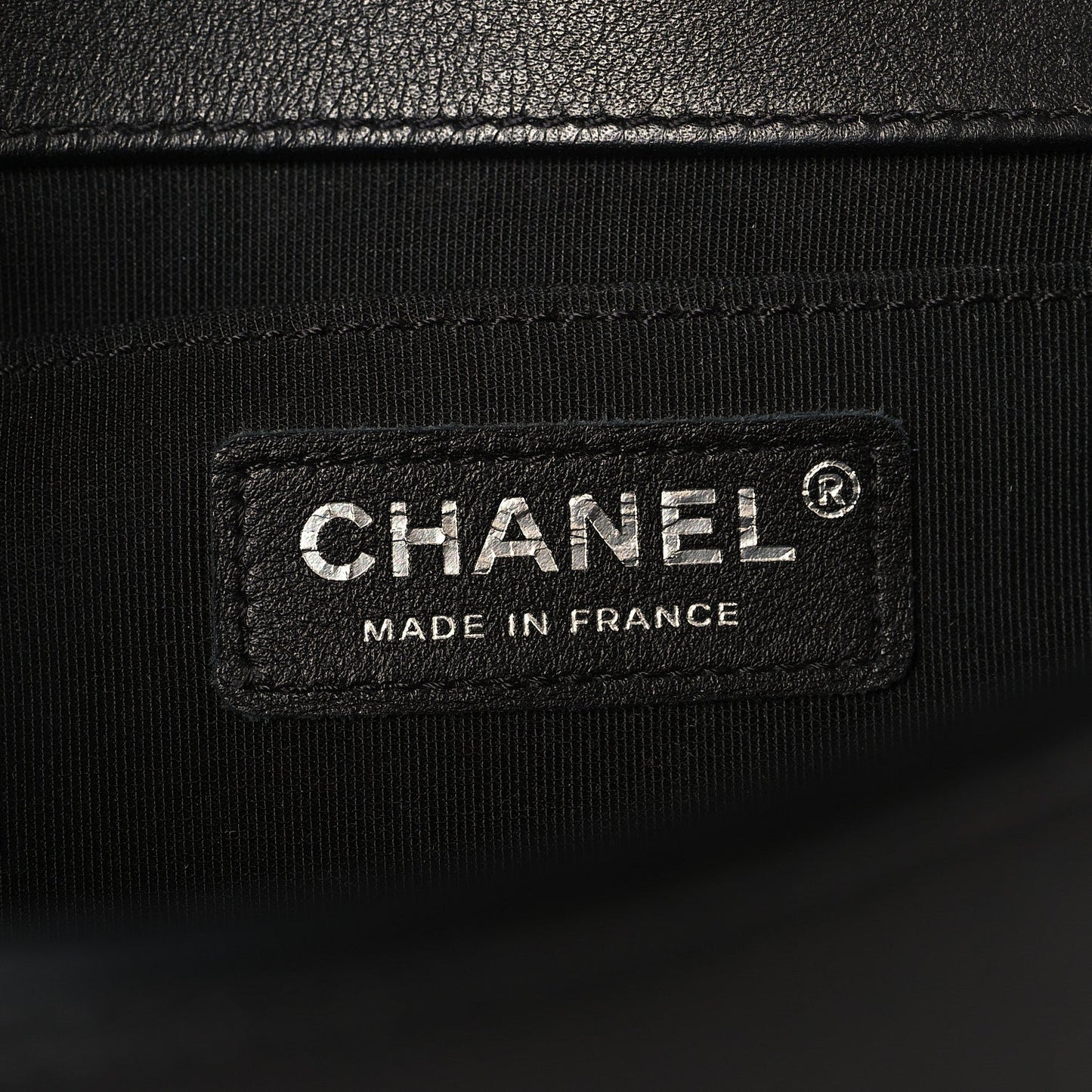 Lambskin Braided Woven Medium Boy Flap Black