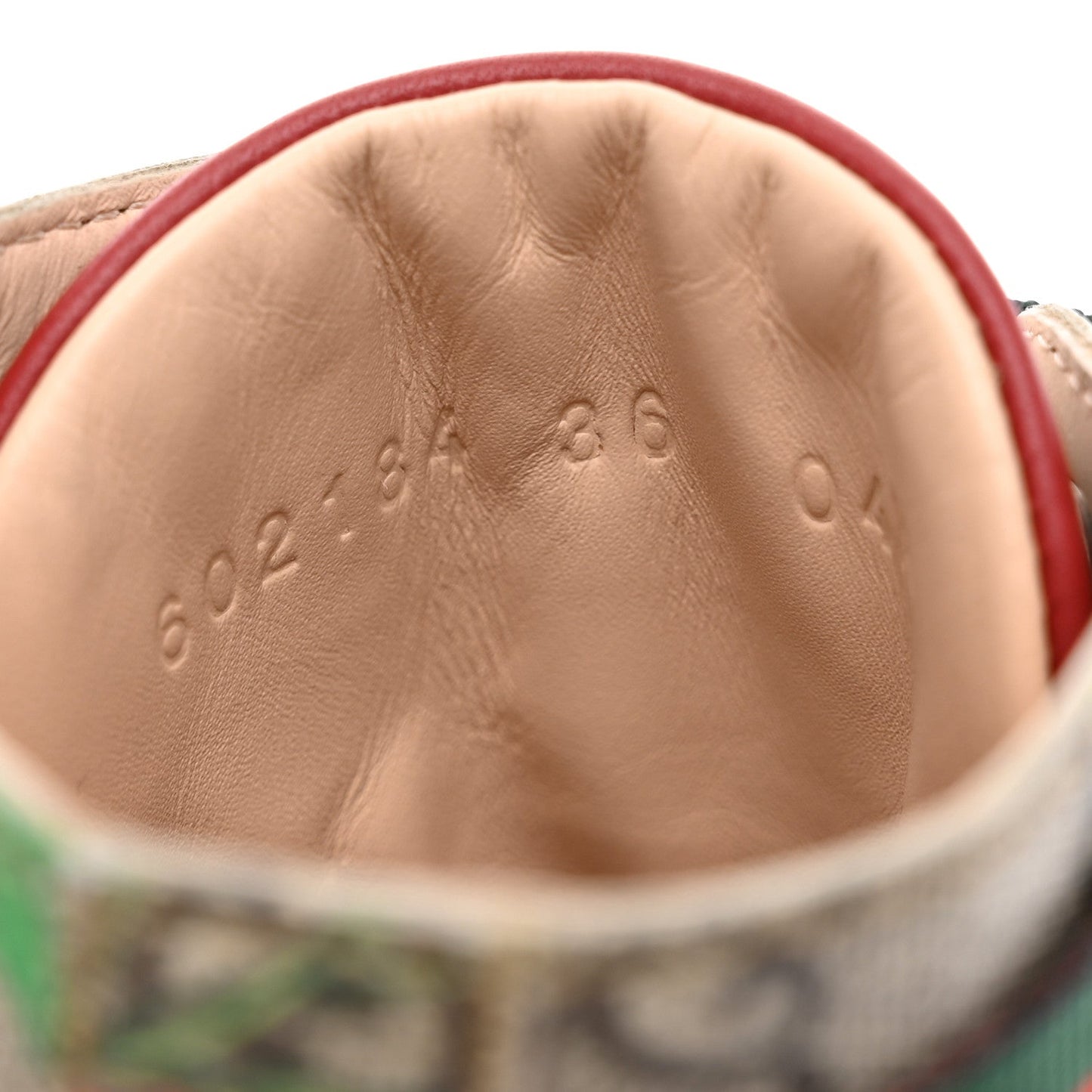 GG Supreme Monogram Flora Lace Up Combat Ankle Boots 36 Beige Multicolor Red