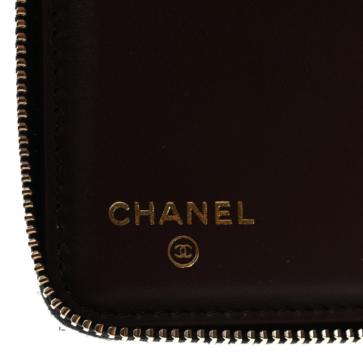 Caviar Quilted Small Zip Around Wallet Black