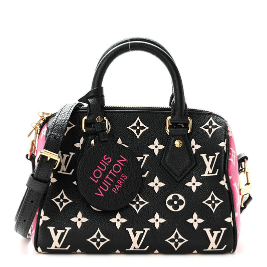 Empreinte Monogram Spring in the City Speedy Bandouliere 20 Black White Pink
