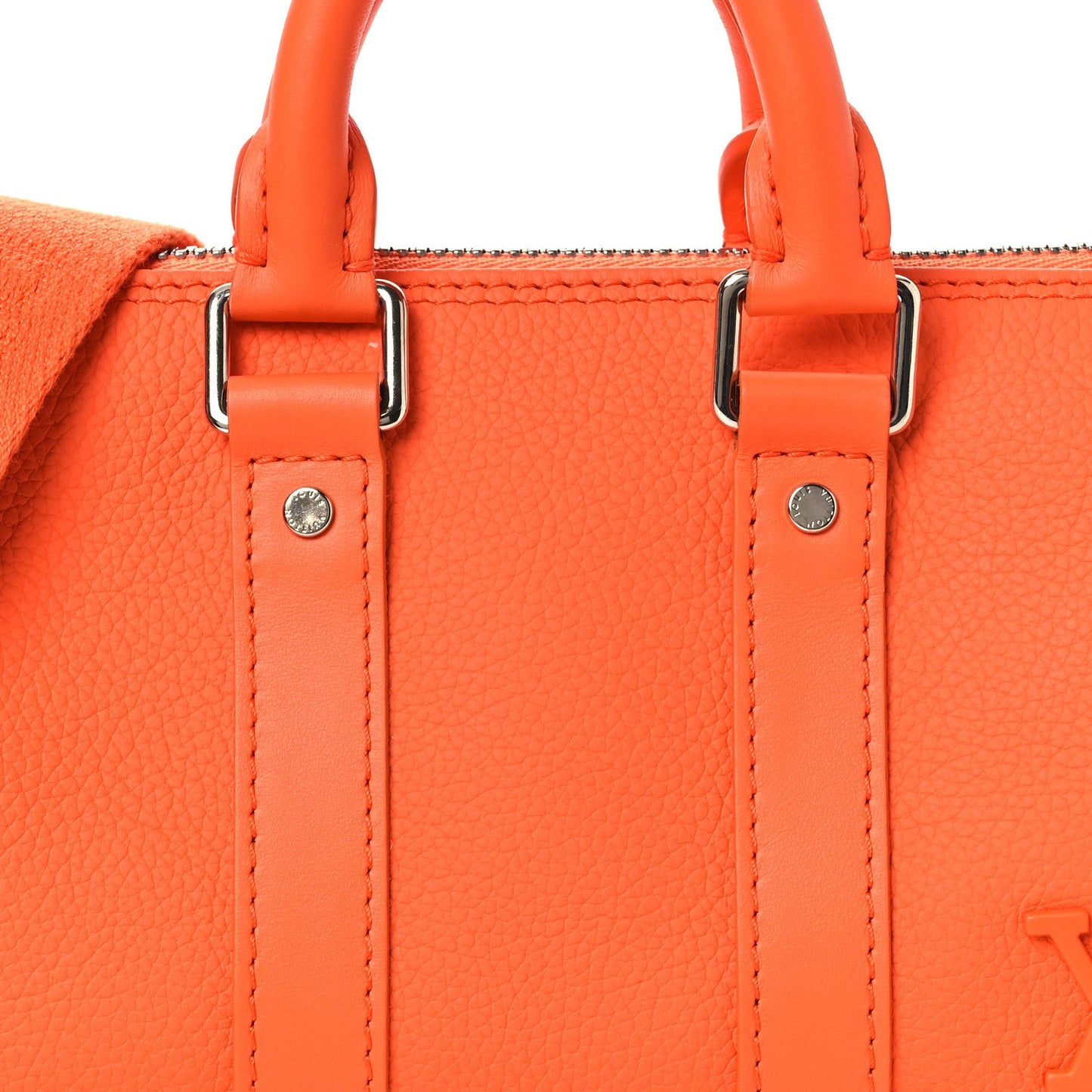 Grained Calfskin Aerogram Keepall XS Orange