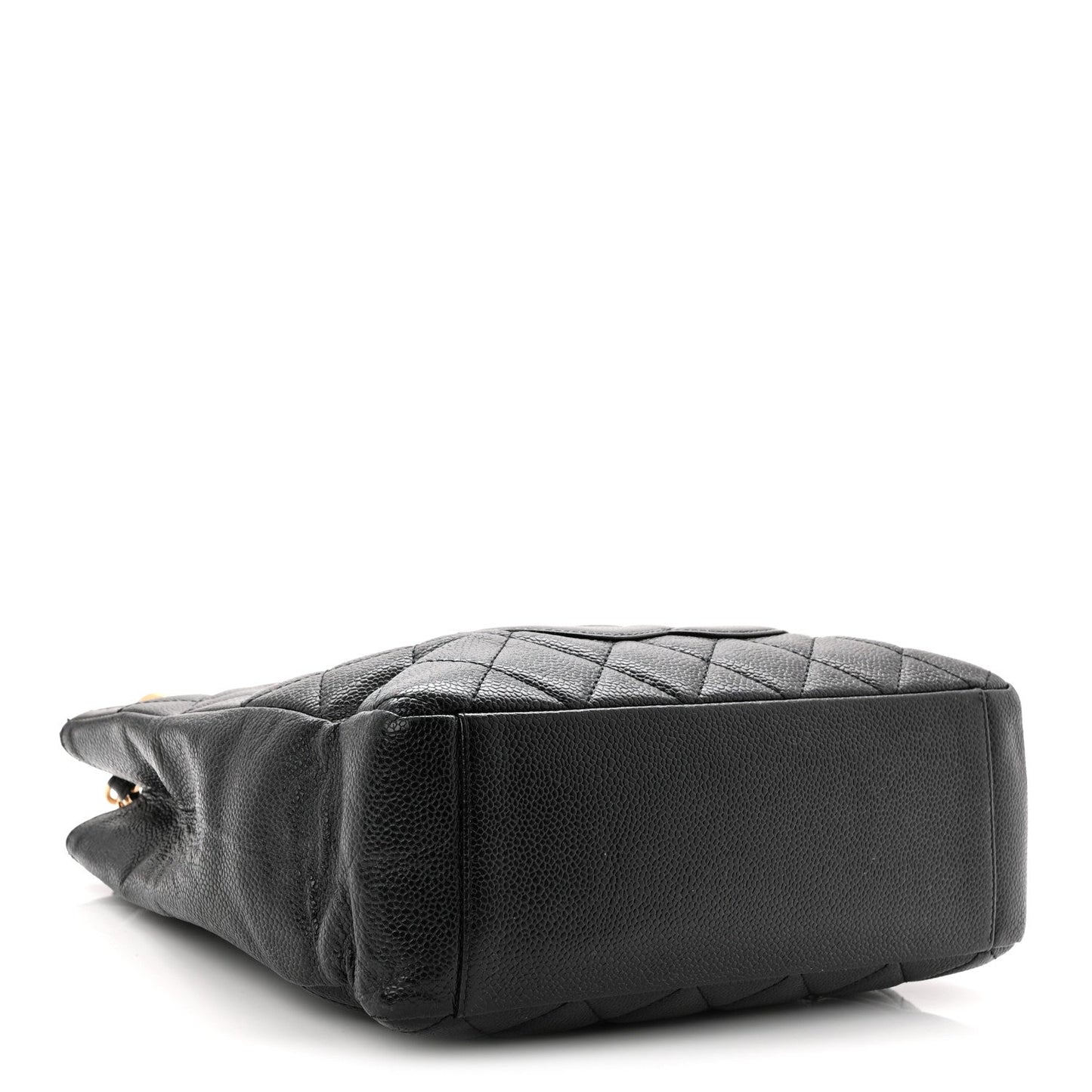 Caviar Quilted Petit Shopping Tote PST Black
