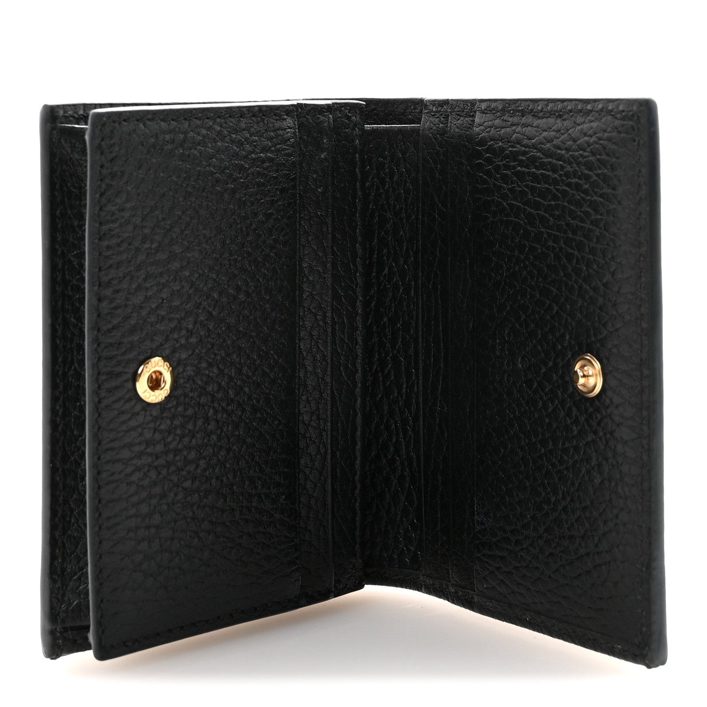 Dollar Calfskin GG Supreme Monogram GG Marmont Card Case Black Beige Ebony