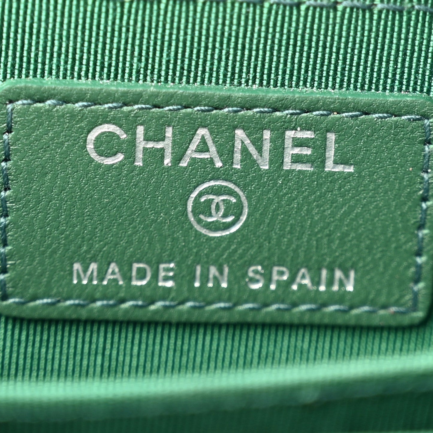 Lambskin Quilted Zip Around Coin Purse Wallet Green