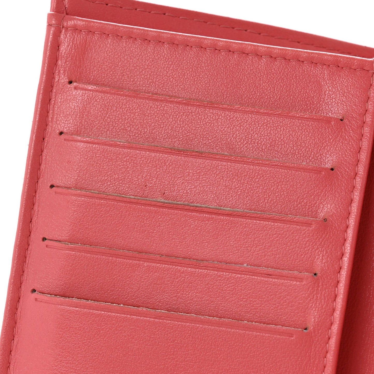 Metallic Caviar Quilted Medium Flap Wallet Pink