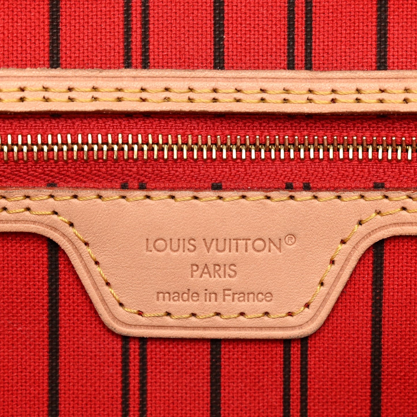 Monogram Inside Out Neverfull Bandouliere MM Rouge Sari