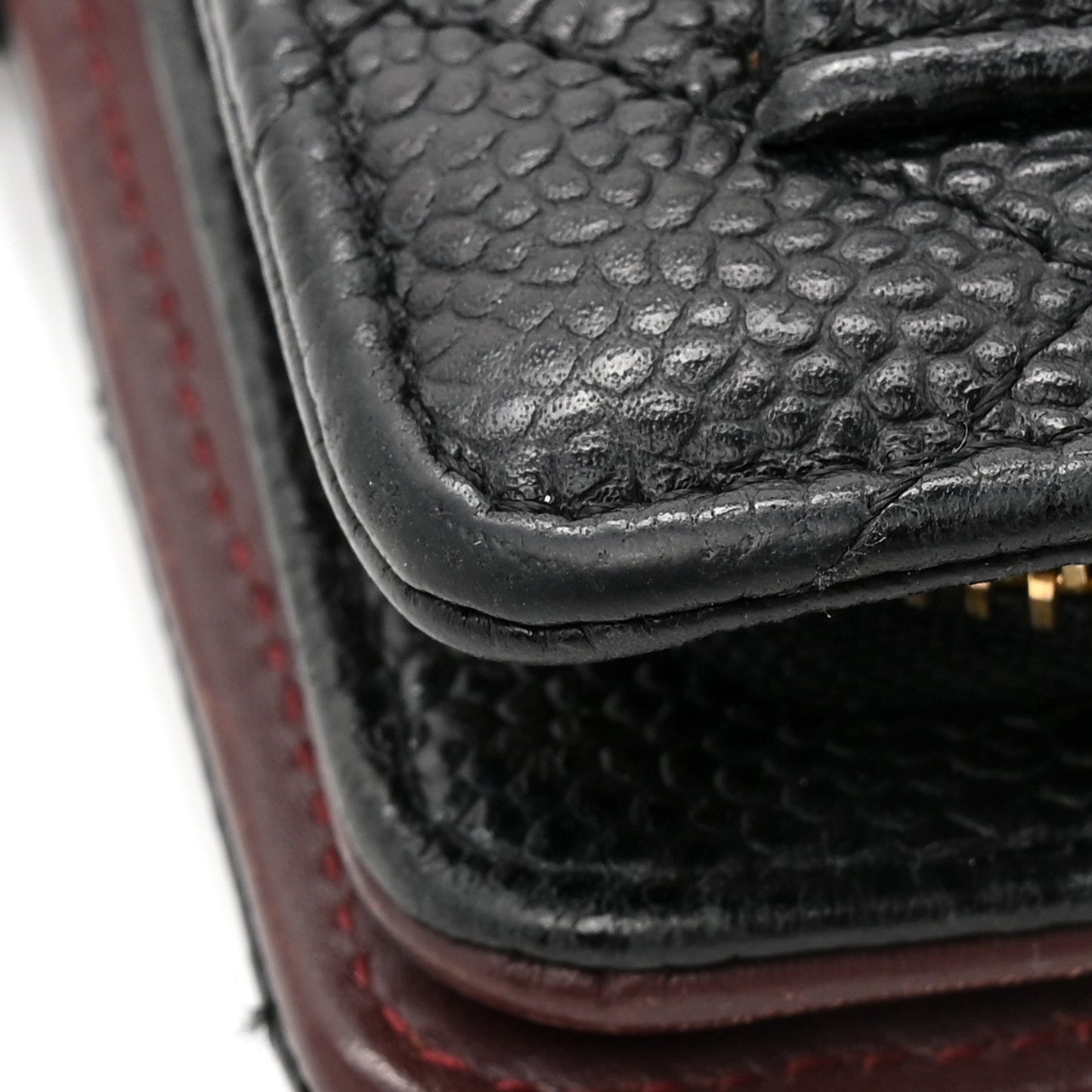 Caviar Quilted Zipped Pocket Wallet Black