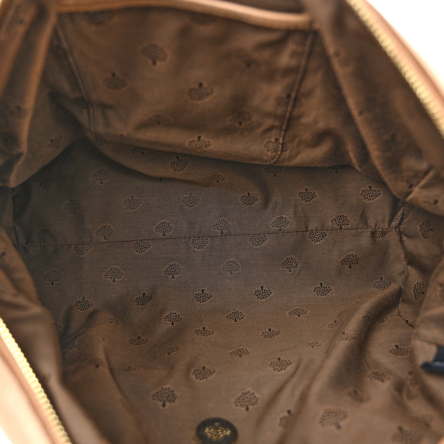 Glossy Goatskin Medium Del Rey Satchel Fudge