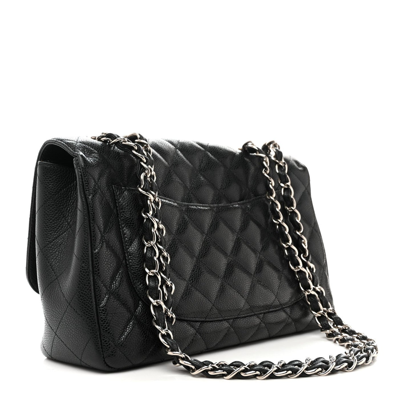Caviar Quilted Jumbo Single Flap Black