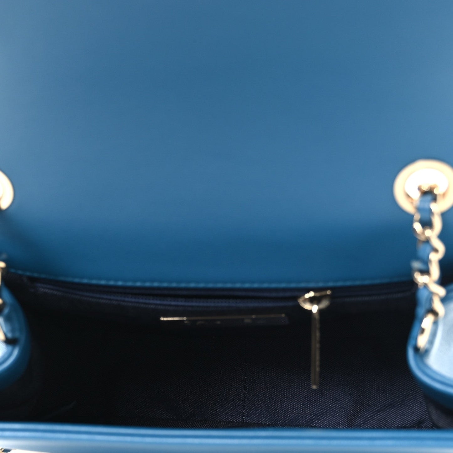 Lambskin CC Mania Flap Bag Turquoise