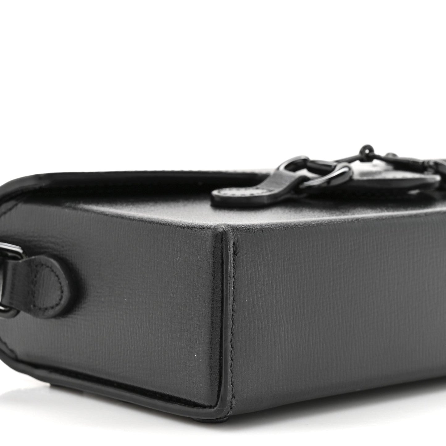 Azalea Calfskin Monochrome Mini Horsebit 1955 Shoulder Bag Black