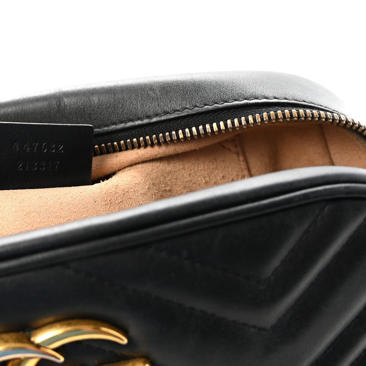 Calfskin Matelasse Small GG Marmont Chain Shoulder Bag Black