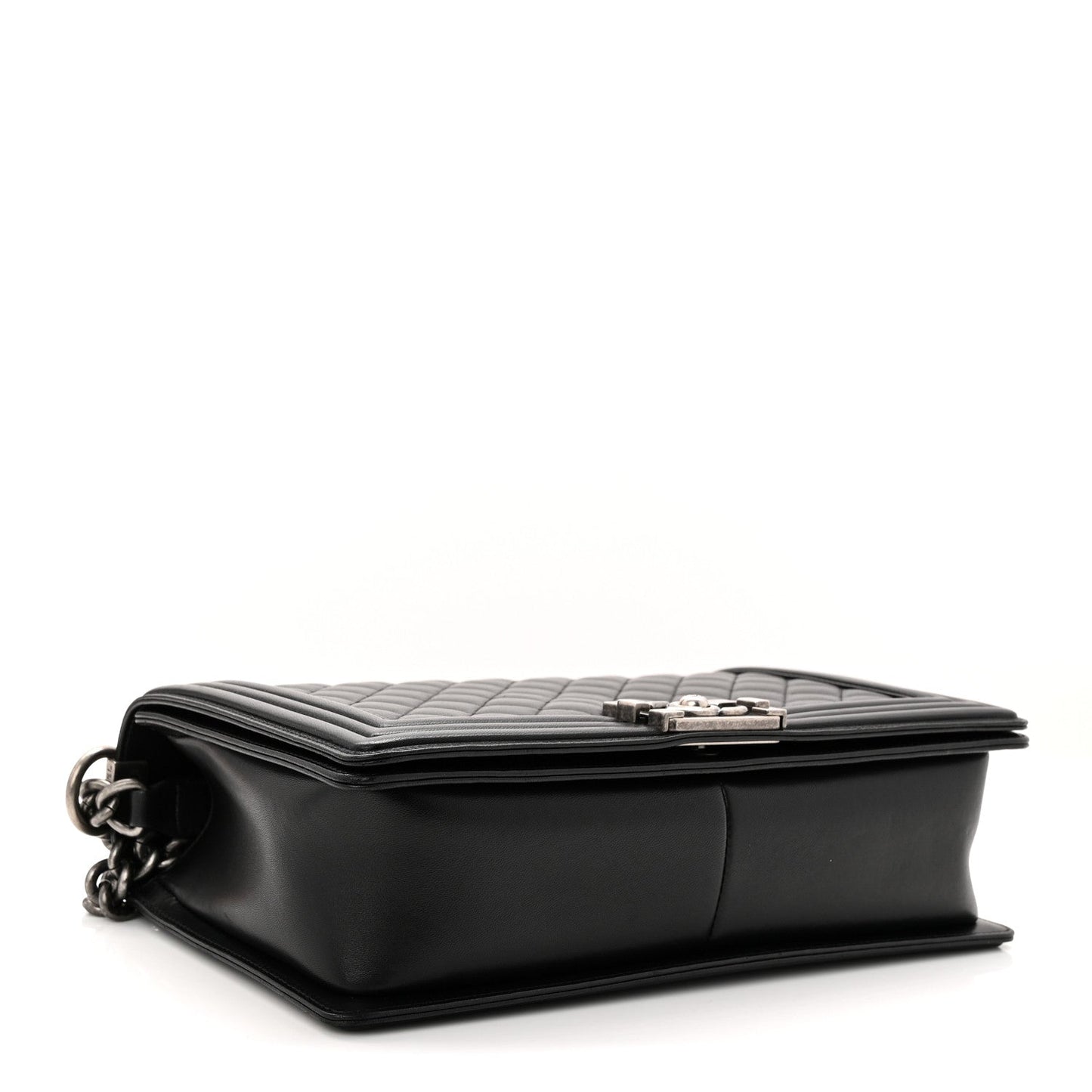 Lambskin Quilted New Medium Boy Flap Black