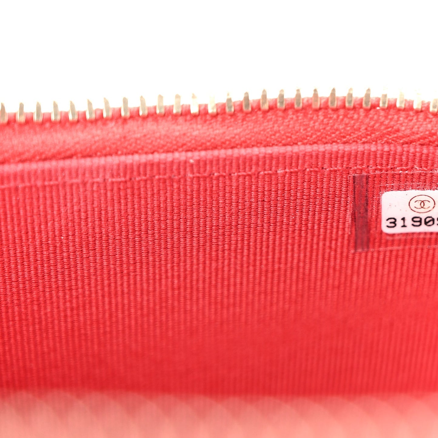 Lambskin Quilted Mini Top Handle Vanity Case With Chain Red