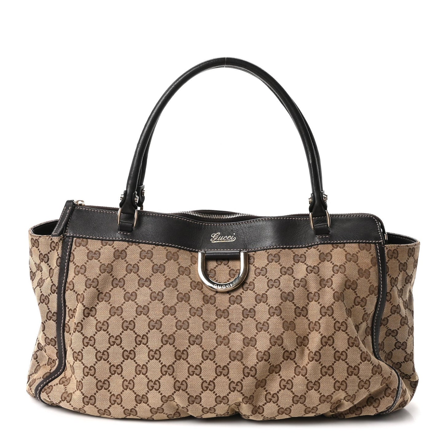 Monogram D Gold Tote Dark Brown