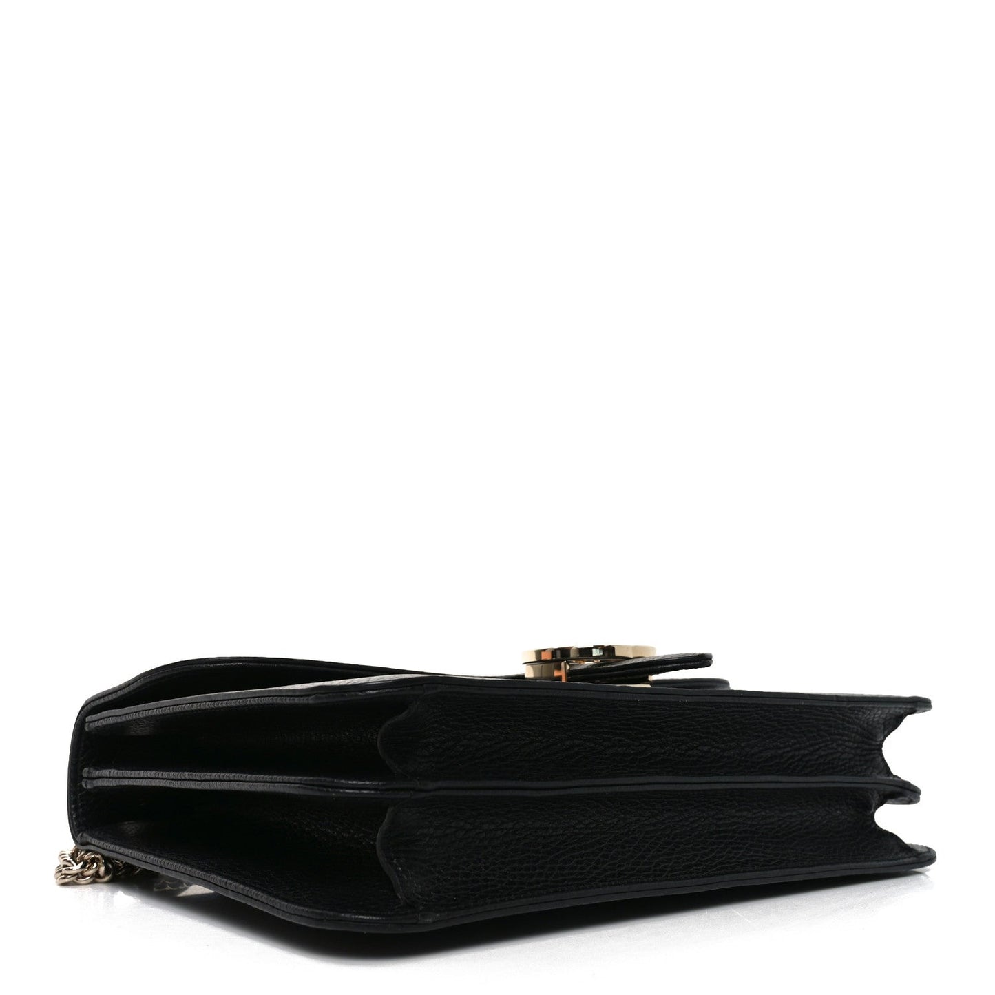 Dollar Calfskin Interlocking G Shoulder Bag Black