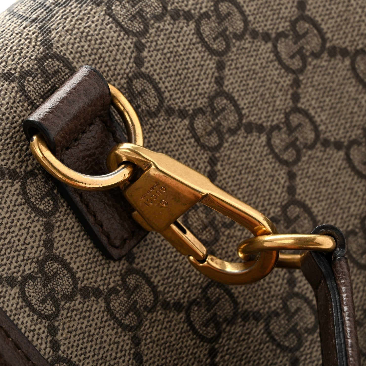 GG Supreme Web Totem Three Piece Monogram Shoulder Bag Beige New Acero